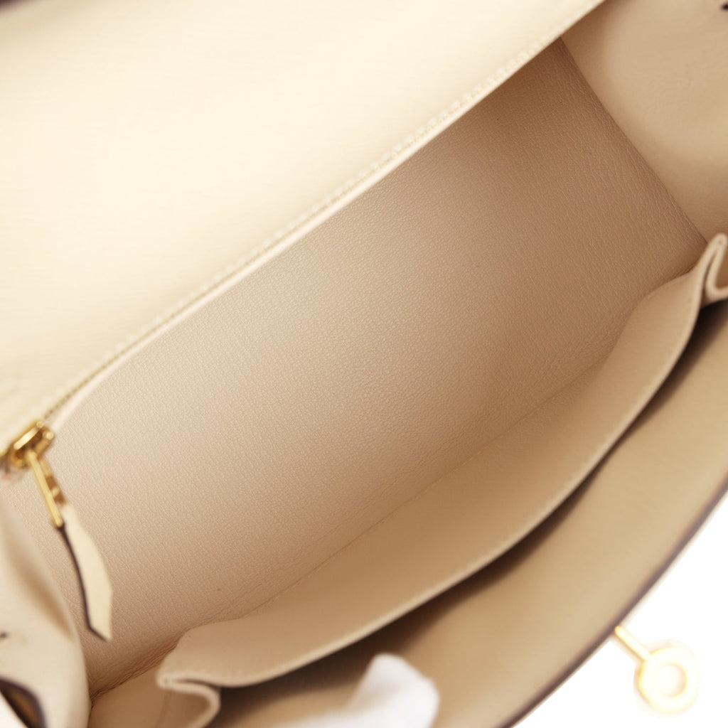Kelly Sellier 25 Nata Epsom Gold Hardware Bag