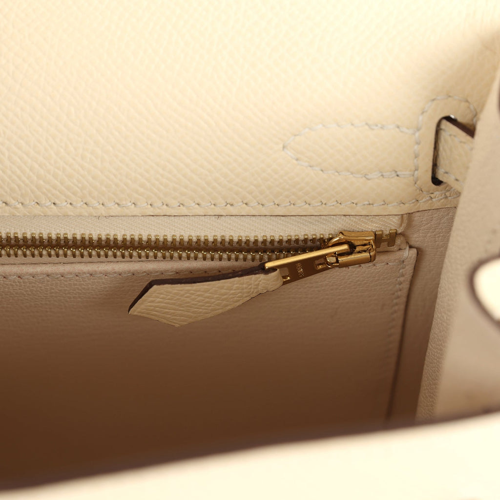 Kelly Sellier 25 Nata Epsom Gold Hardware Bag