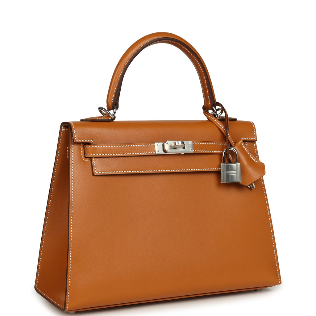 Kelly Sellier 25 Naturel Sable Butler Palladium Hardware Bag