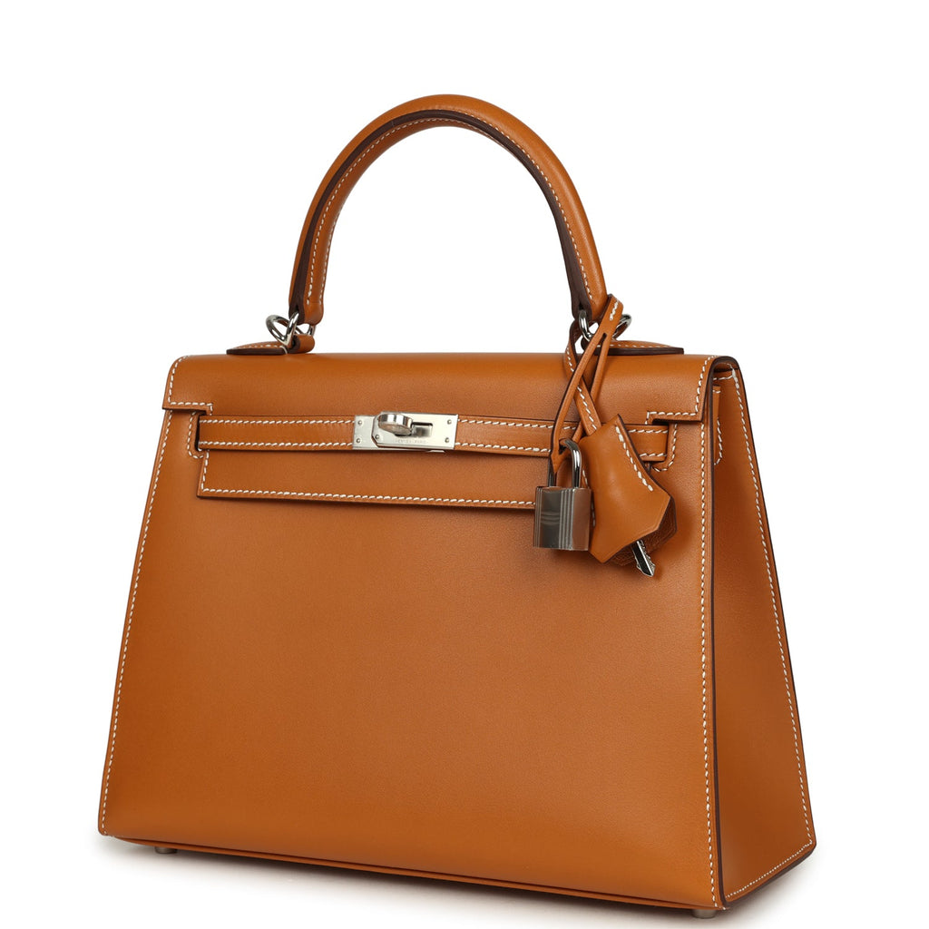 Kelly Sellier 25 Naturel Sable Butler Palladium Hardware Bag
