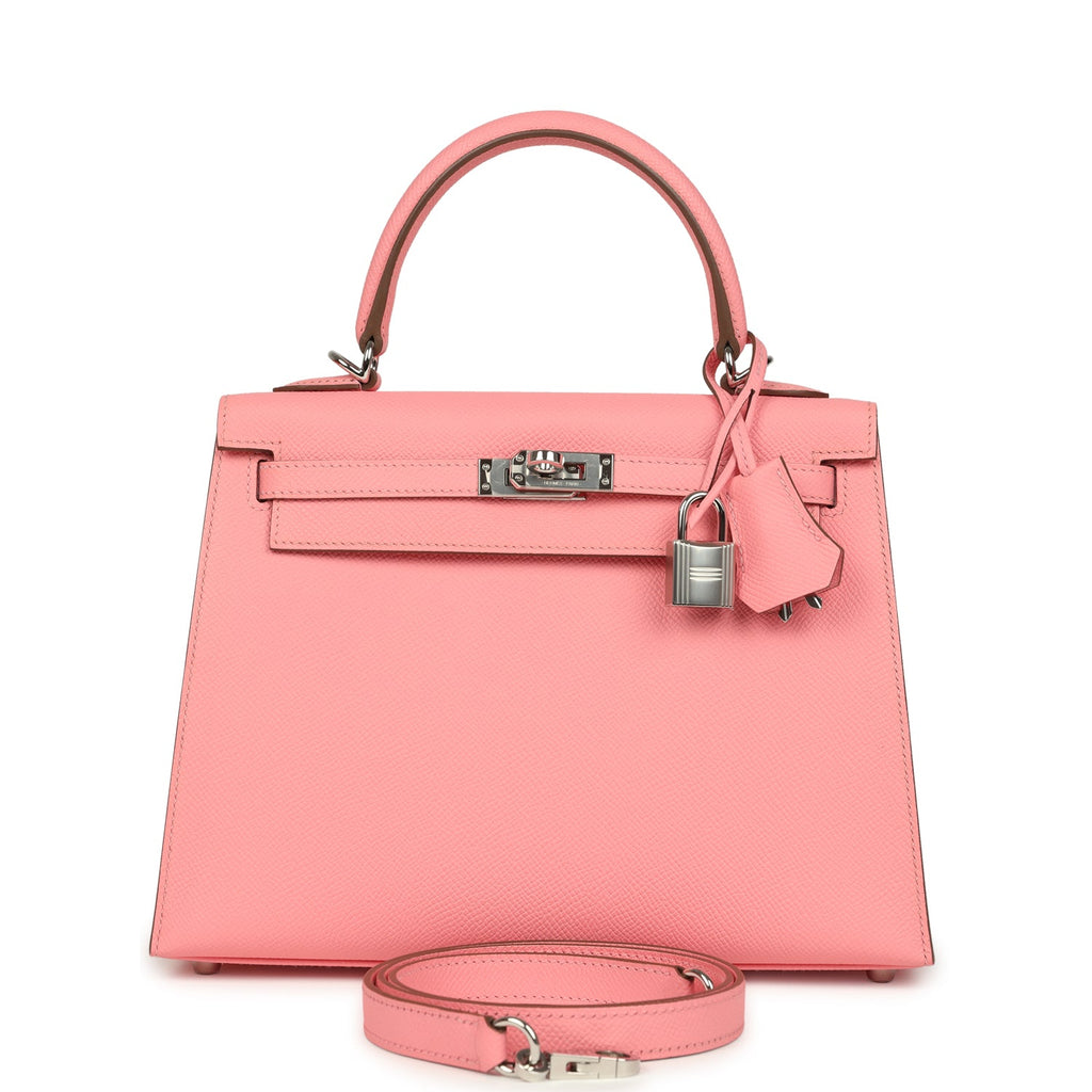 Kelly Sellier 25 Rose Confetti Epsom Palladium Hardware Bag