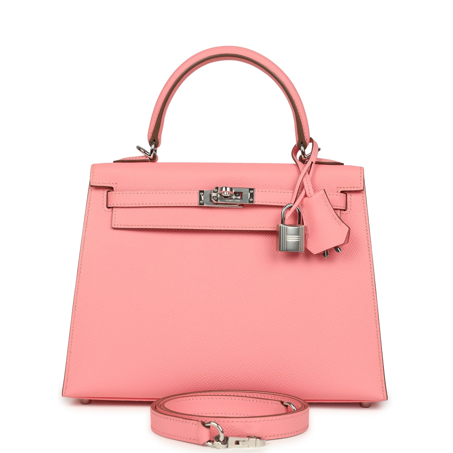 Kelly Sellier 25 Rose Confetti Epsom Palladium Hardware Bag
