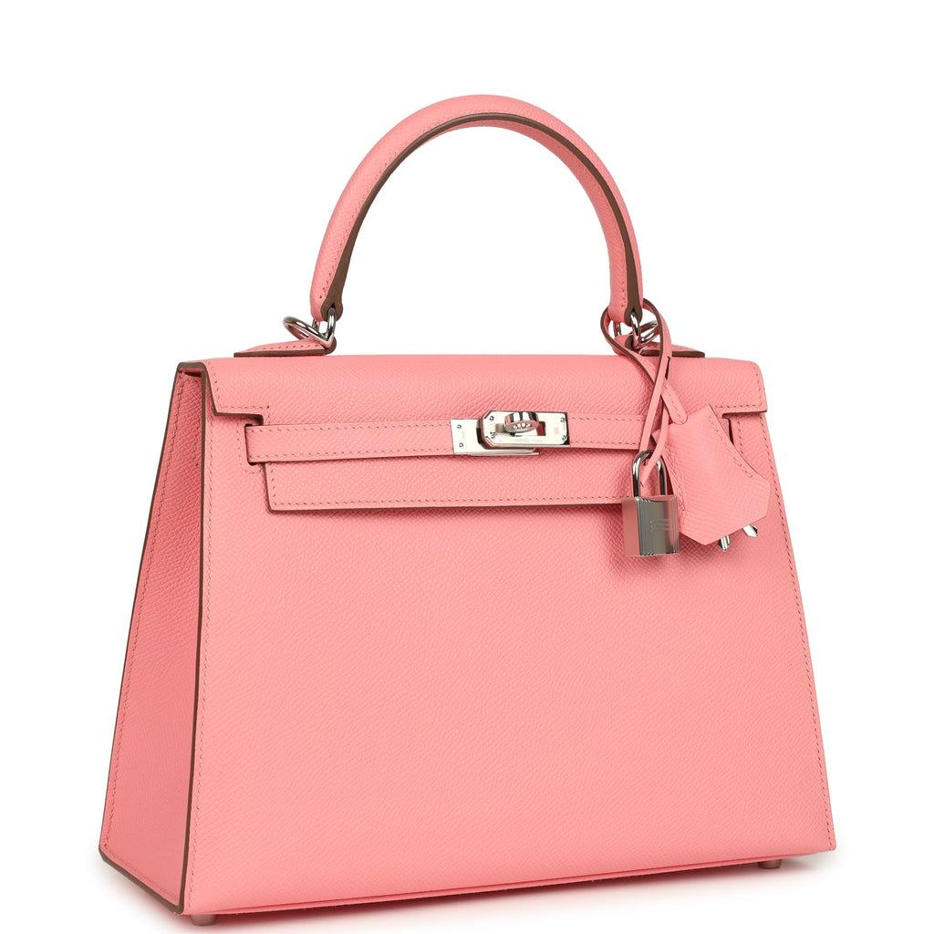 Kelly Sellier 25 Rose Confetti Epsom Palladium Hardware Bag