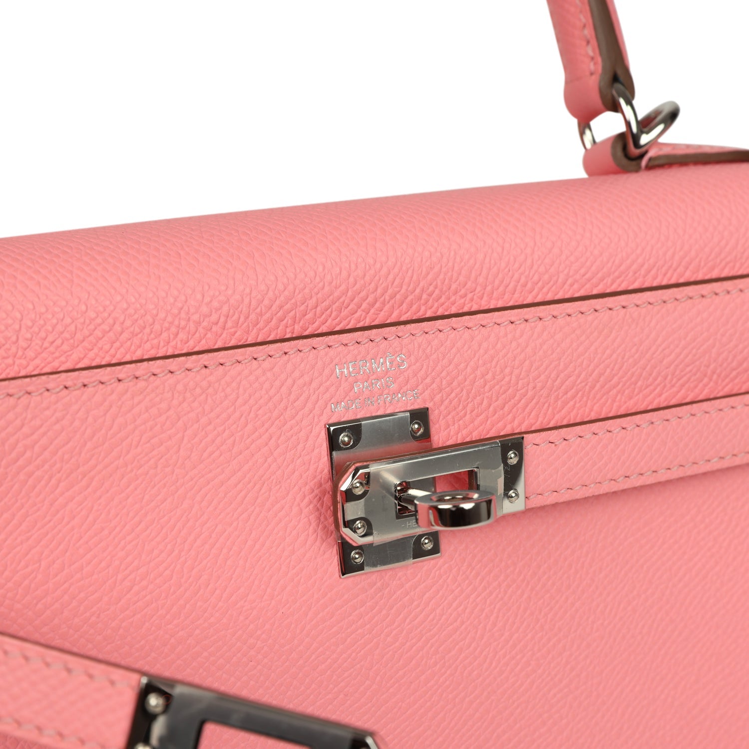 Kelly Sellier 25 Rose Confetti Epsom Palladium Hardware Bag