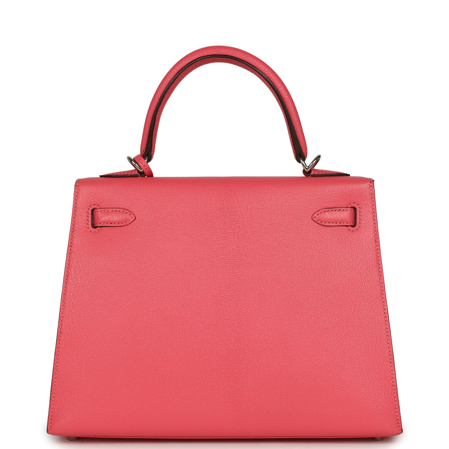 Kelly Sellier 25 Rose Lipstick Chevre Mysore Palladium Hardware Bag
