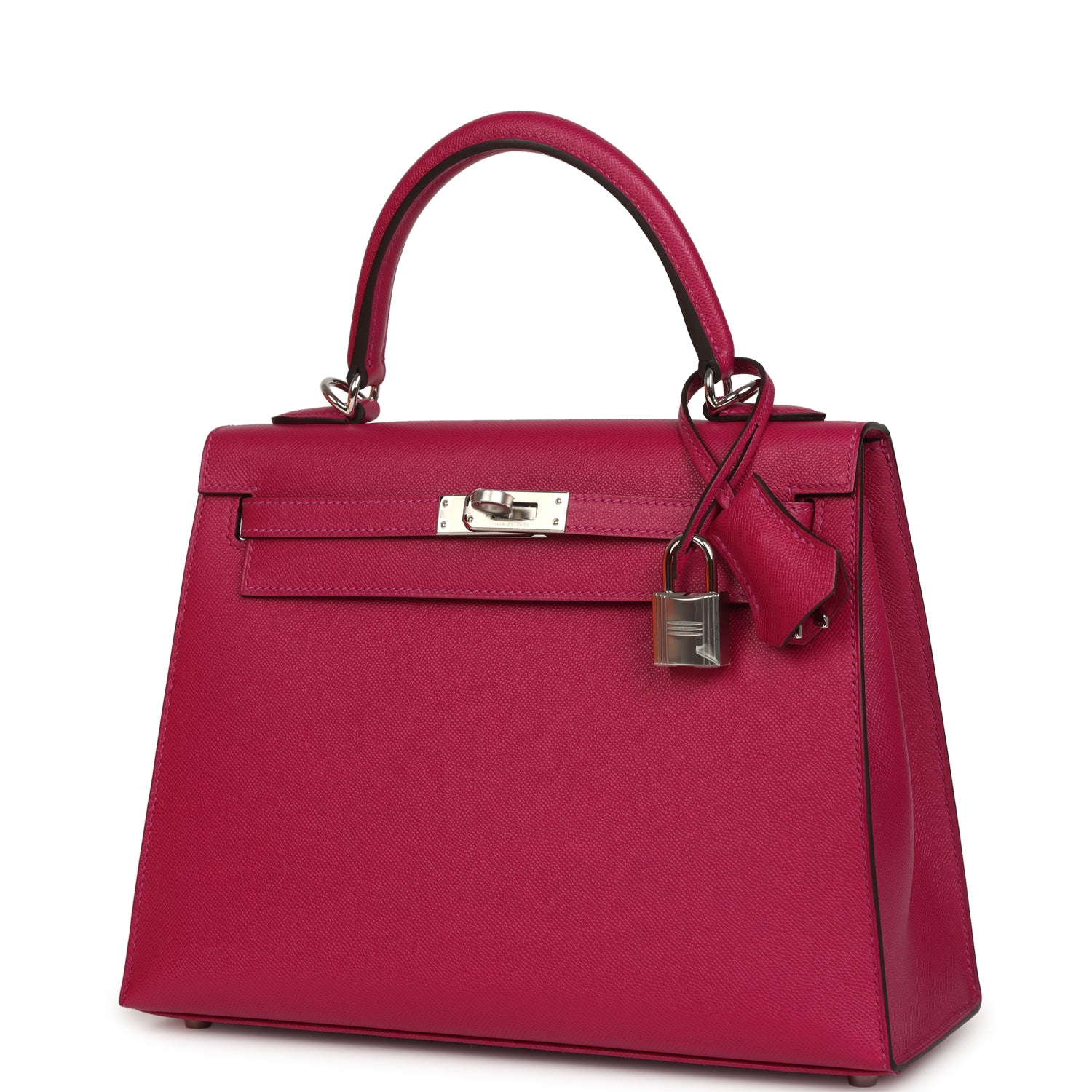 Kelly Sellier 25 Rose Poupre Madame Palladium Hardware Bag