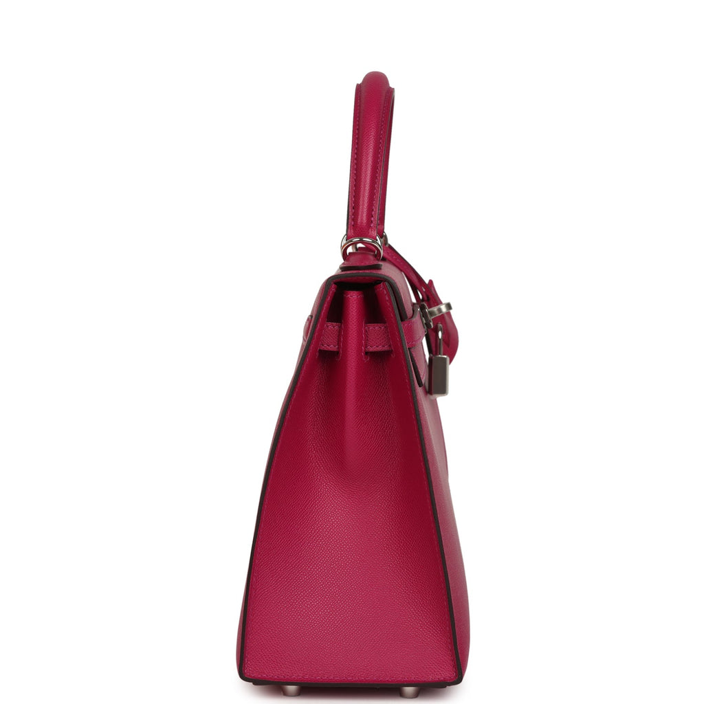 Kelly Sellier 25 Rose Poupre Madame Palladium Hardware Bag