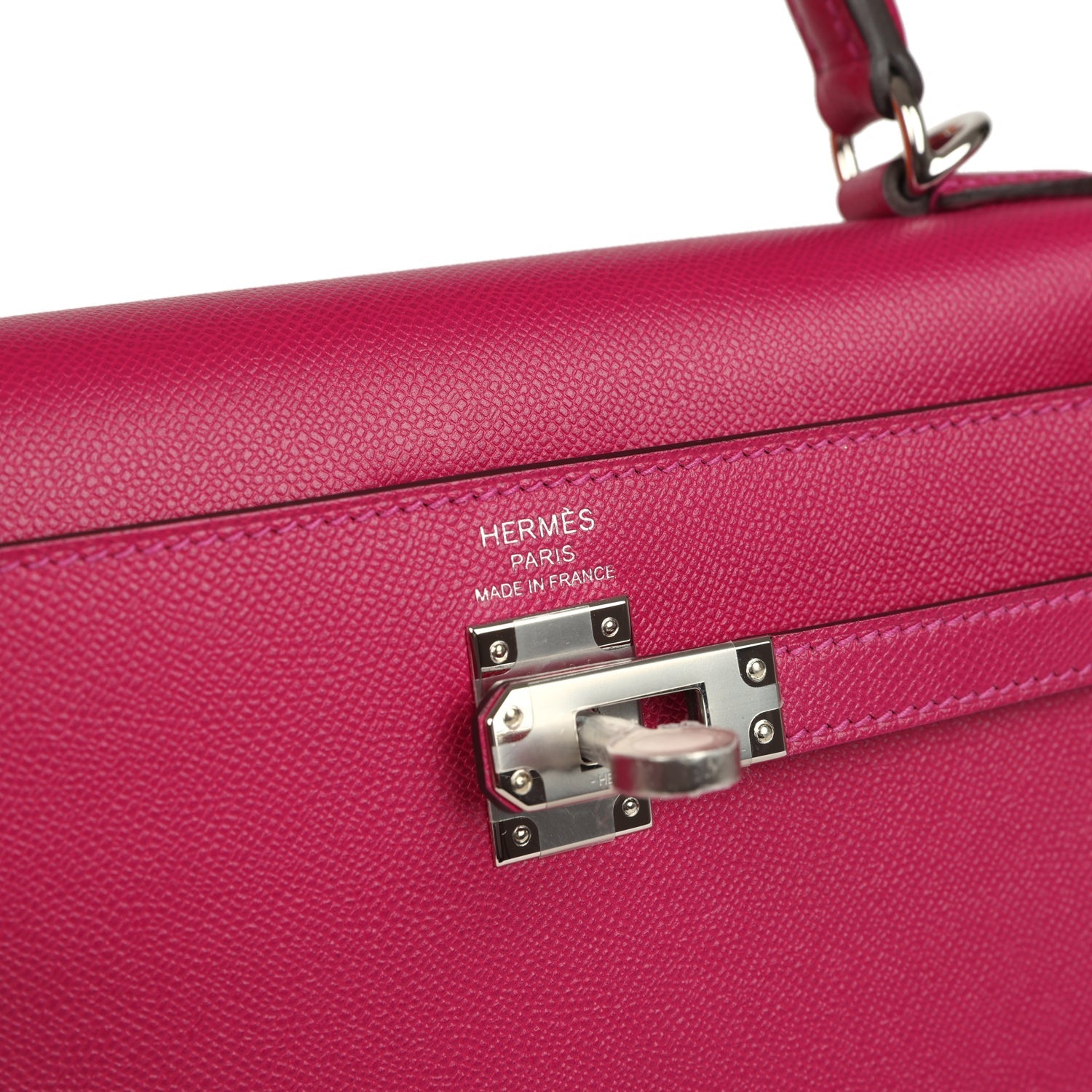 Kelly Sellier 25 Rose Poupre Madame Palladium Hardware Bag