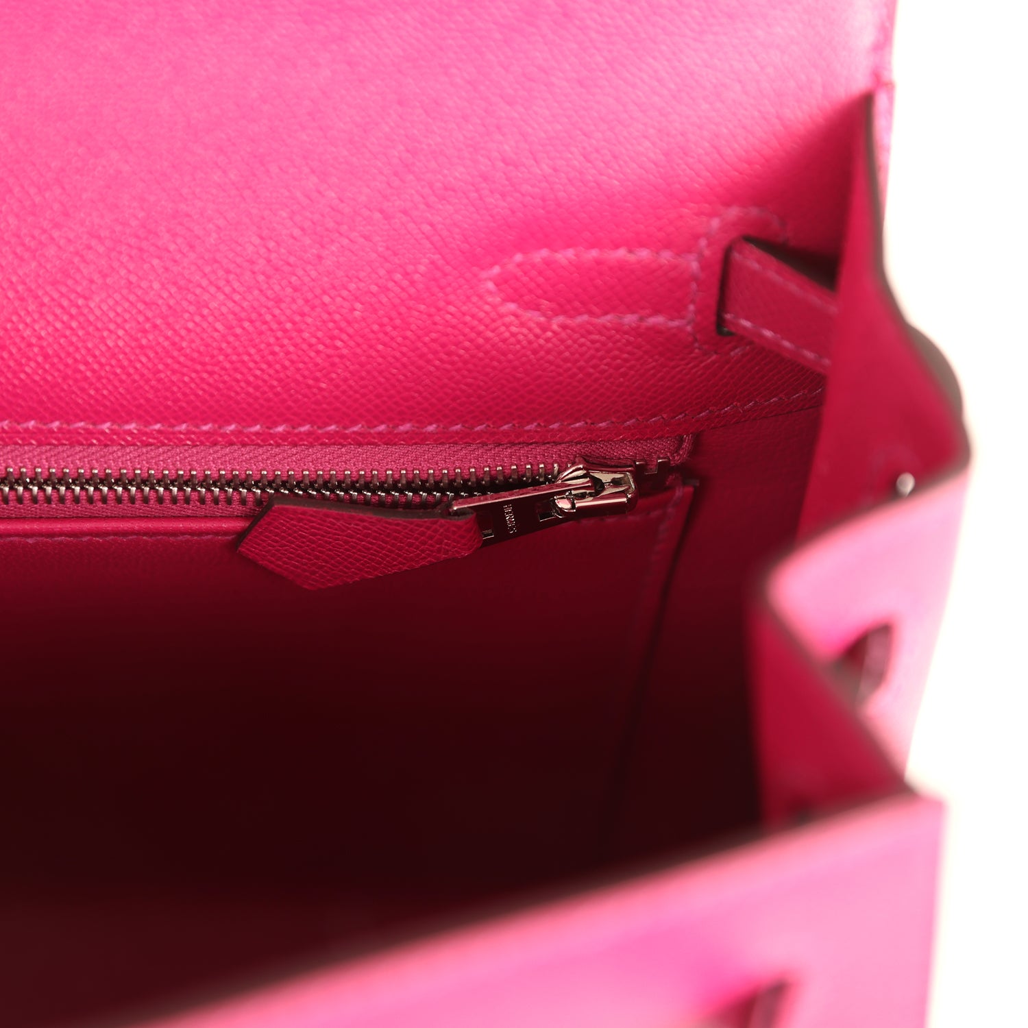 Kelly Sellier 25 Rose Poupre Madame Palladium Hardware Bag