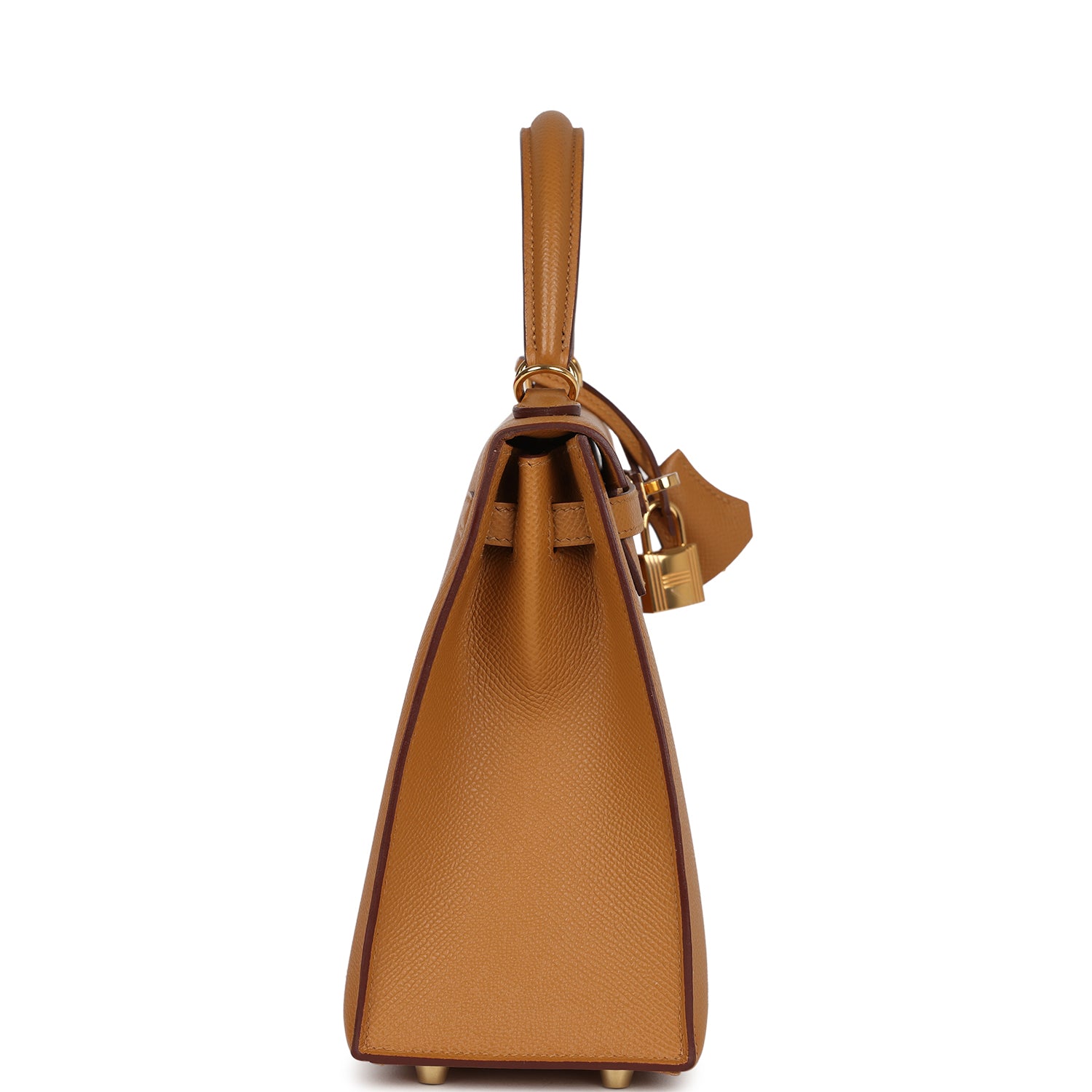 Kelly Sellier 25 Sesame Epsom Gold Hardware Bag