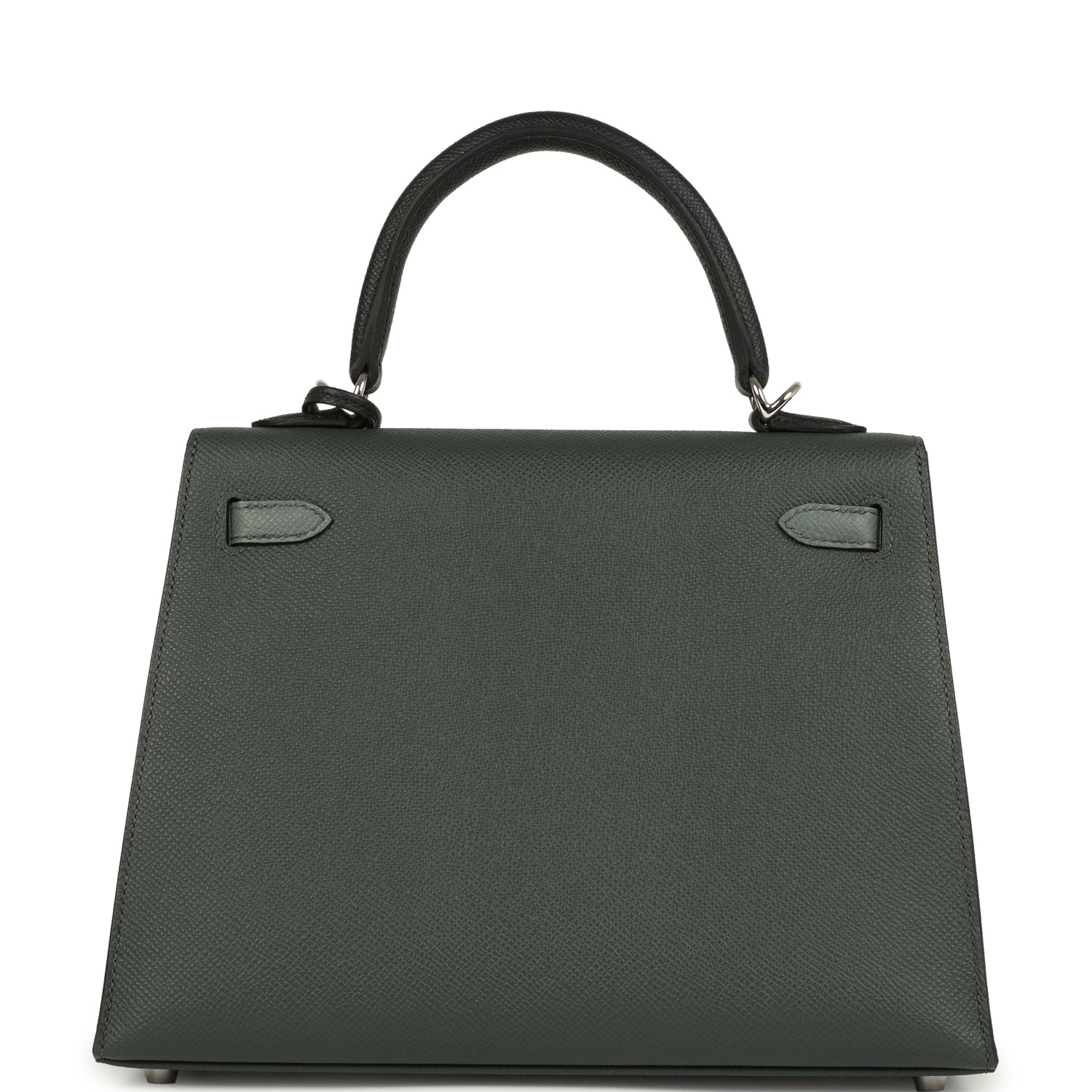 Kelly Sellier 25 Tri-Color Black, Vert Amande and Vert Mangrove Epsom Palladium Hardware Bag