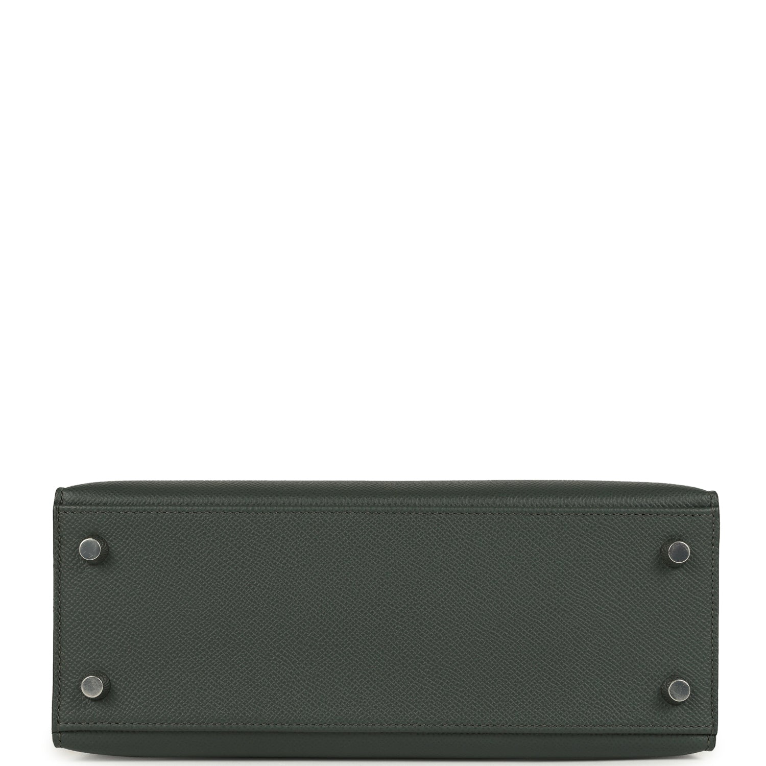 Kelly Sellier 25 Tri-Color Black, Vert Amande and Vert Mangrove Epsom Palladium Hardware Bag