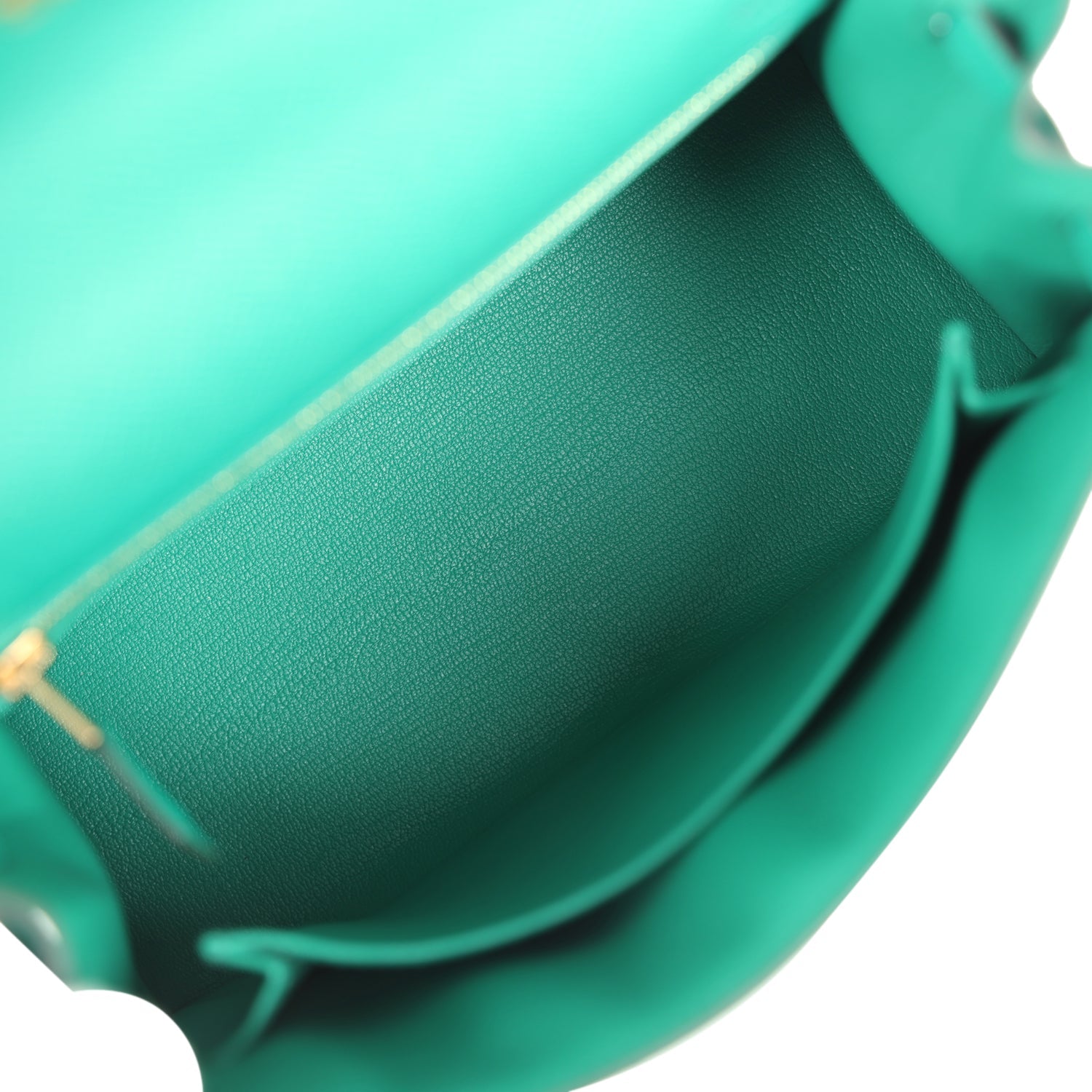 Kelly Sellier 25 Vert Jade Epsom Gold Hardware Bag