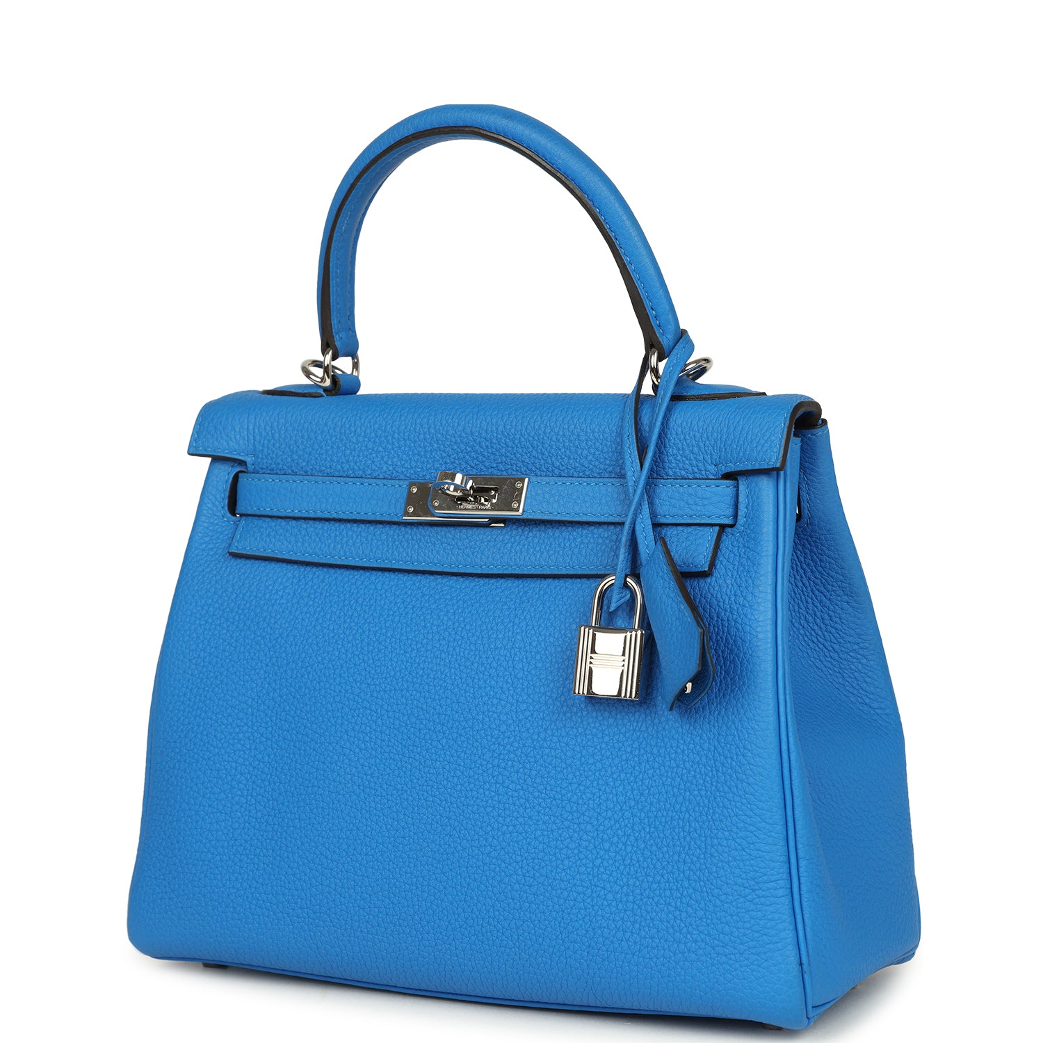 Kelly Retourne 25 Bleu France Togo Palladium Hardware Bag