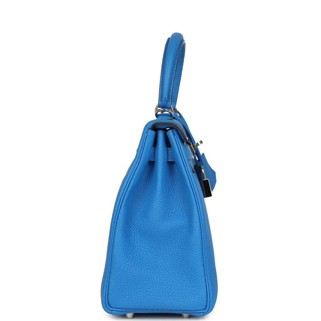 Kelly Retourne 25 Bleu France Togo Palladium Hardware Bag