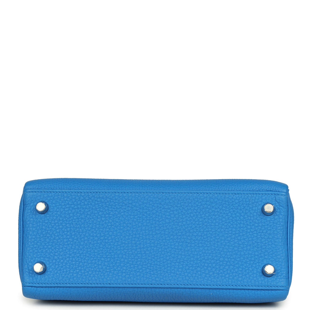 Kelly Retourne 25 Bleu France Togo Palladium Hardware Bag