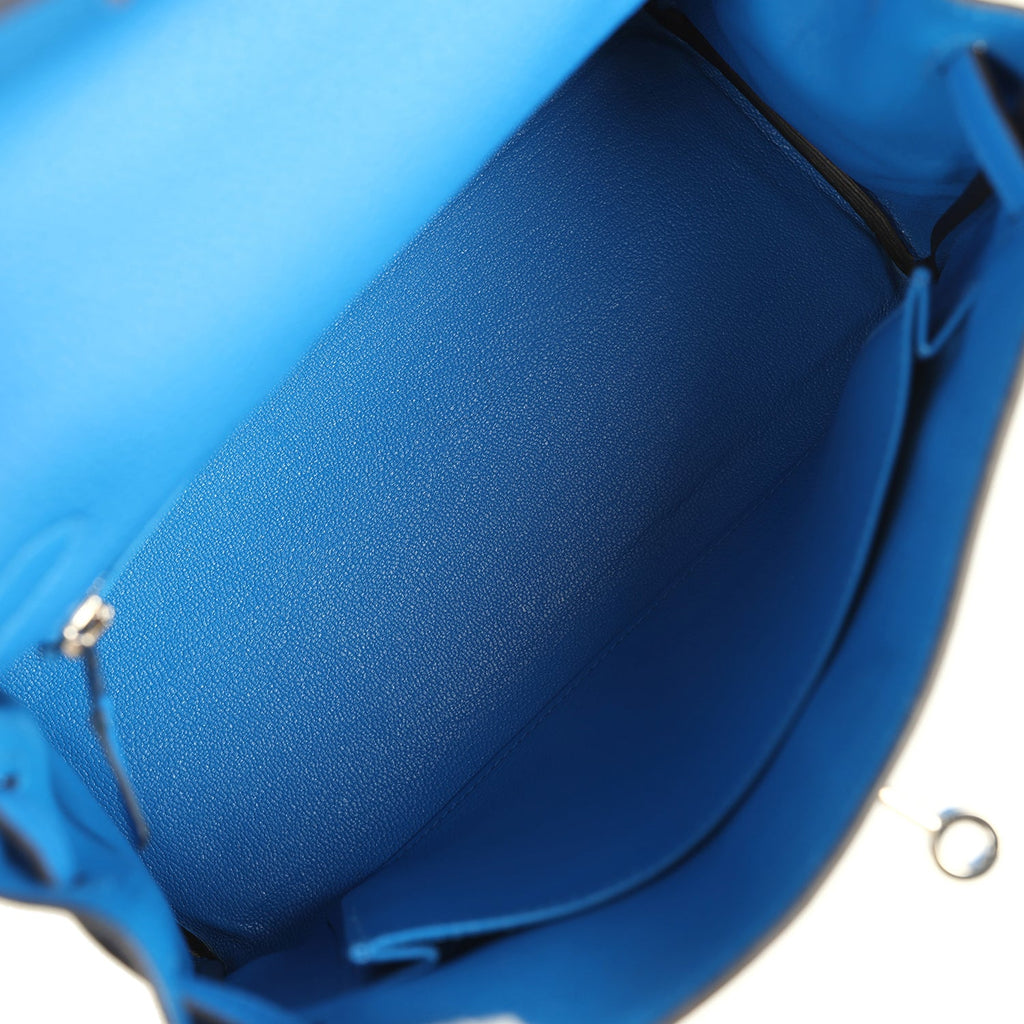 Kelly Retourne 25 Bleu France Togo Palladium Hardware Bag