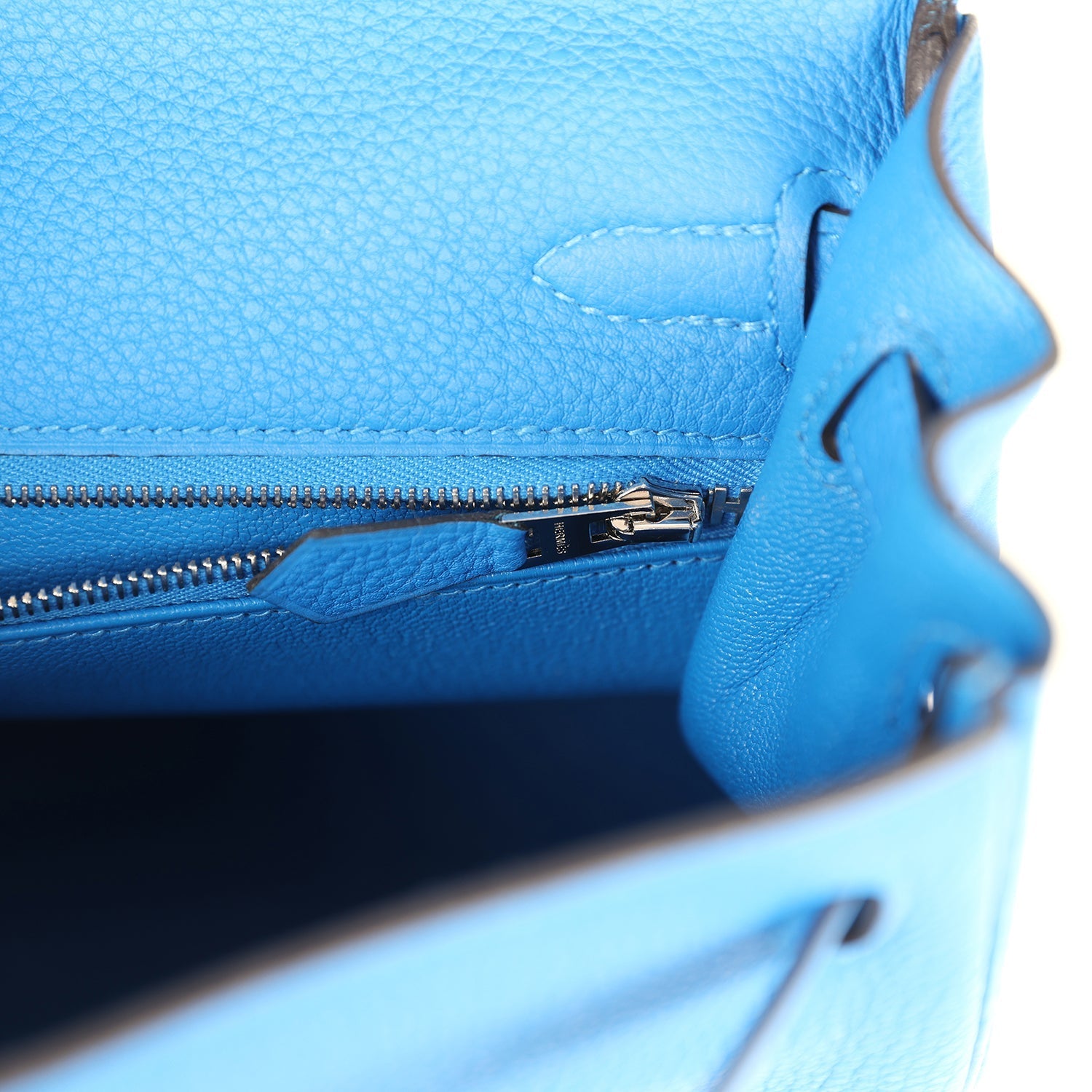 Kelly Retourne 25 Bleu France Togo Palladium Hardware Bag