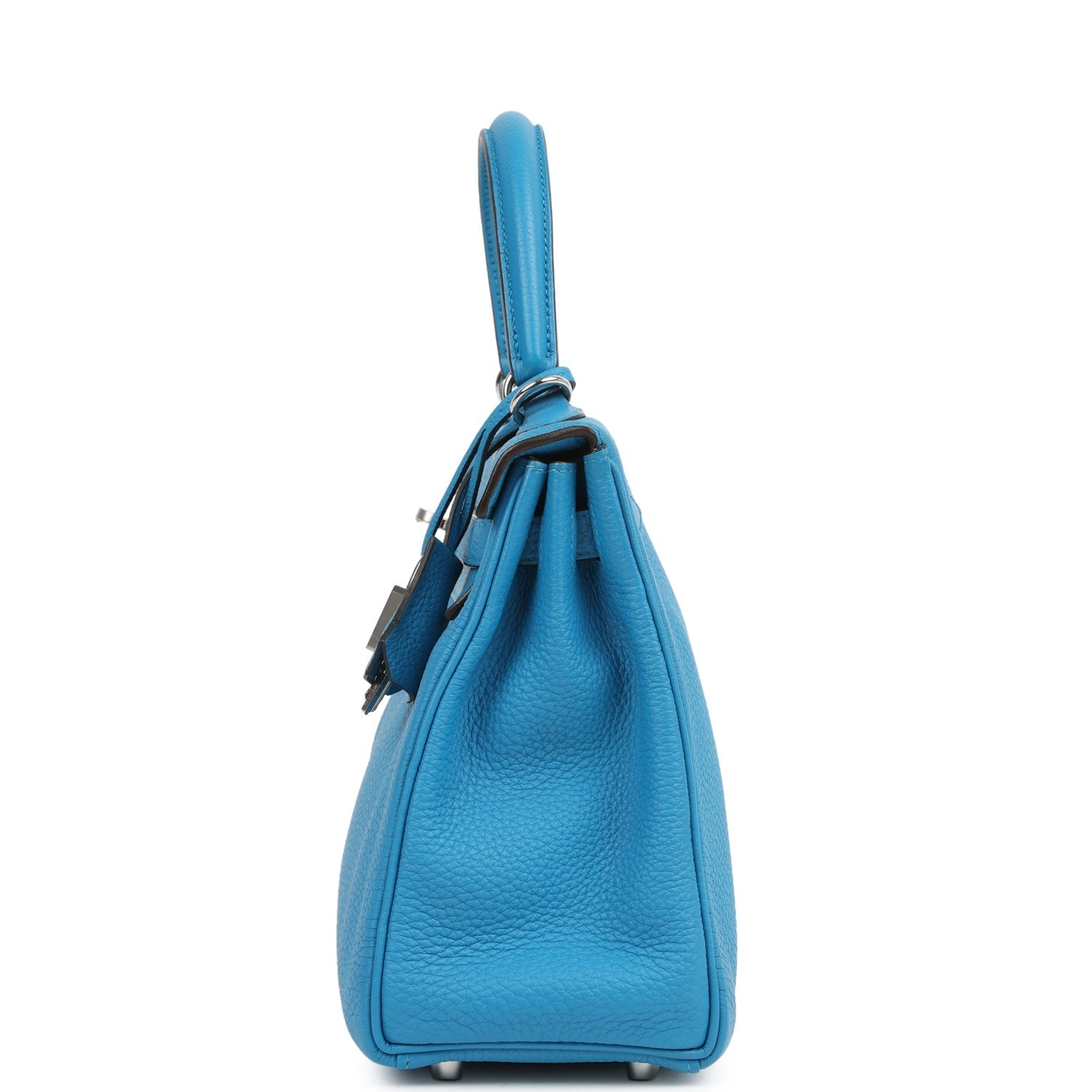 Kelly Retourne 25 Bleu Zanzibar Togo Palladium Hardware Bag