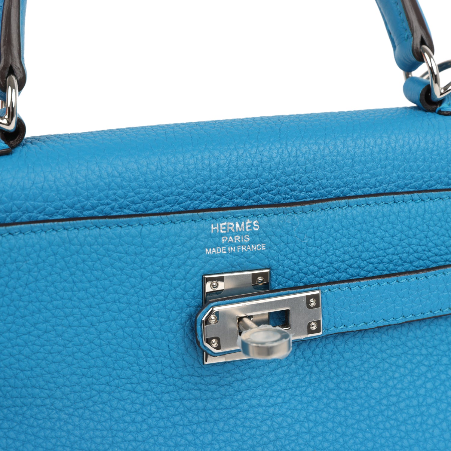 Kelly Retourne 25 Bleu Zanzibar Togo Palladium Hardware Bag