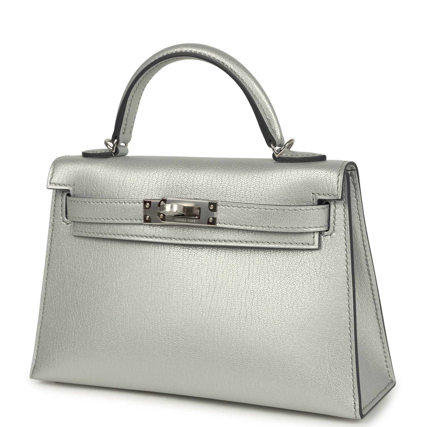 Kelly Sellier 20 Argent Chevre Chamkilight  Bag