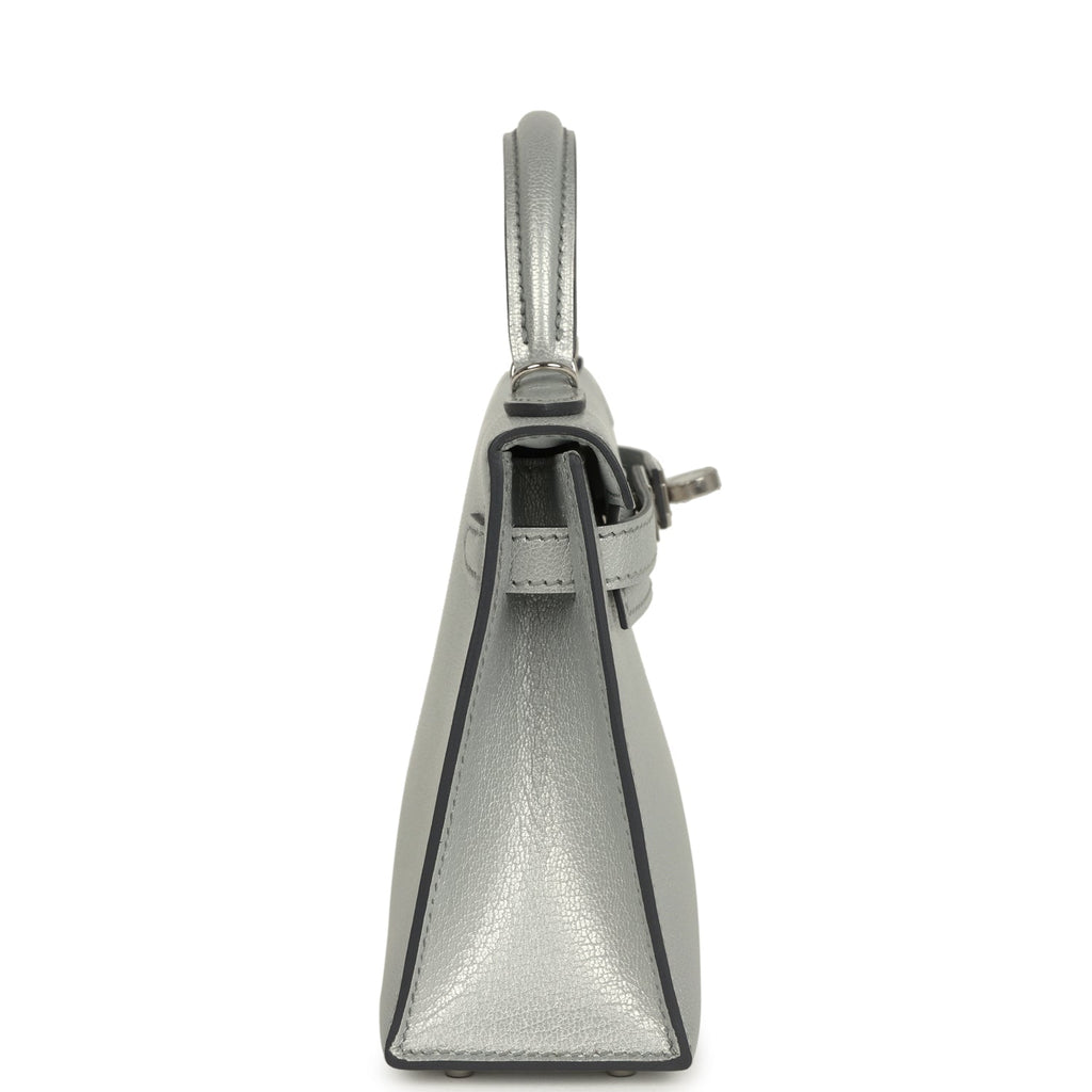 Kelly Sellier 20 Argent Chevre Chamkilight  Bag