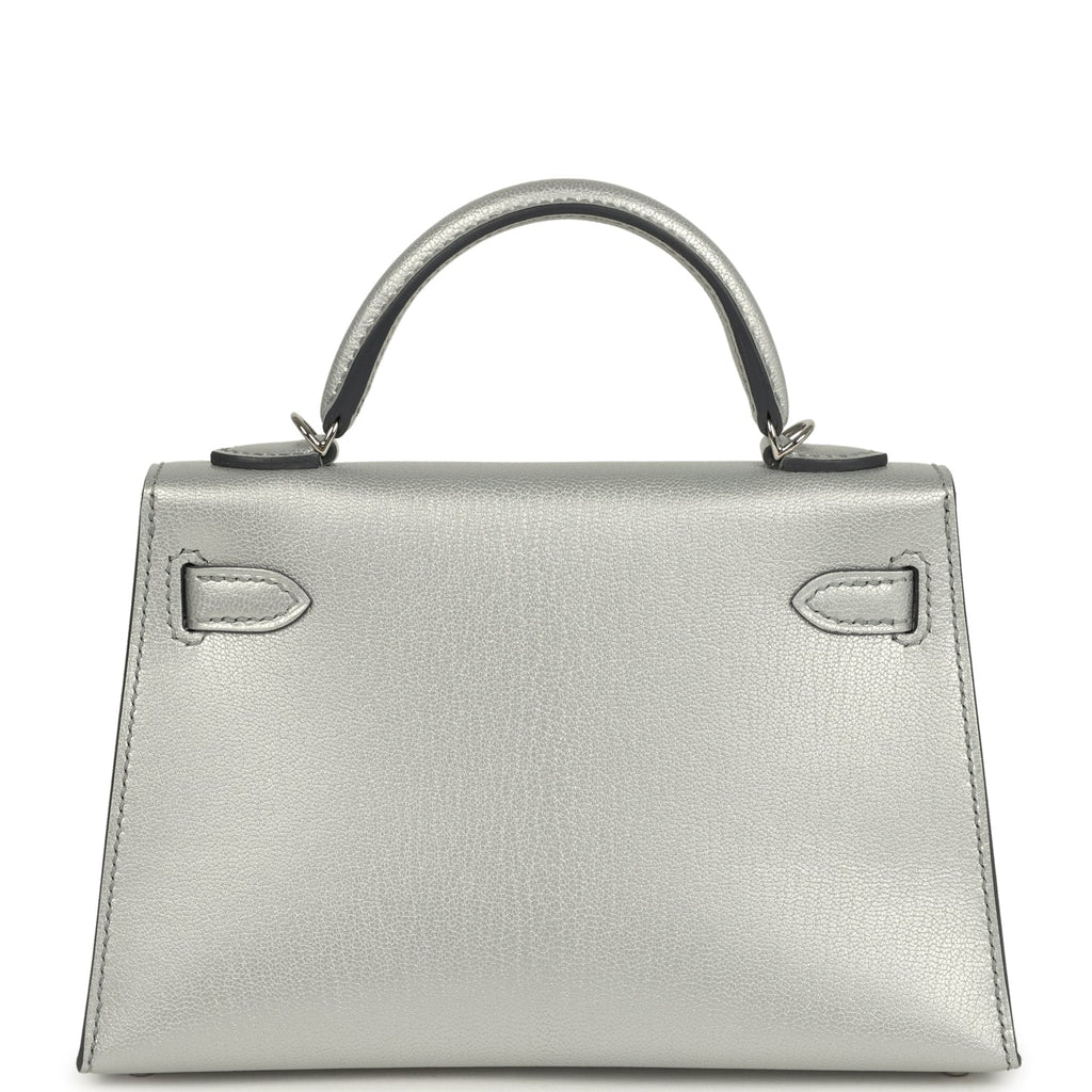 Kelly Sellier 20 Argent Chevre Chamkilight  Bag