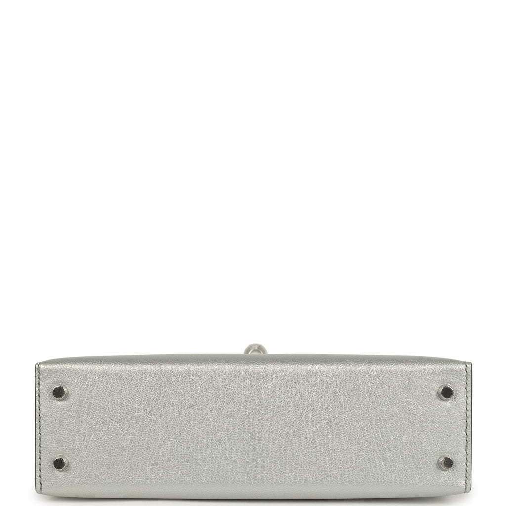 Kelly Sellier 20 Argent Chevre Chamkilight  Bag
