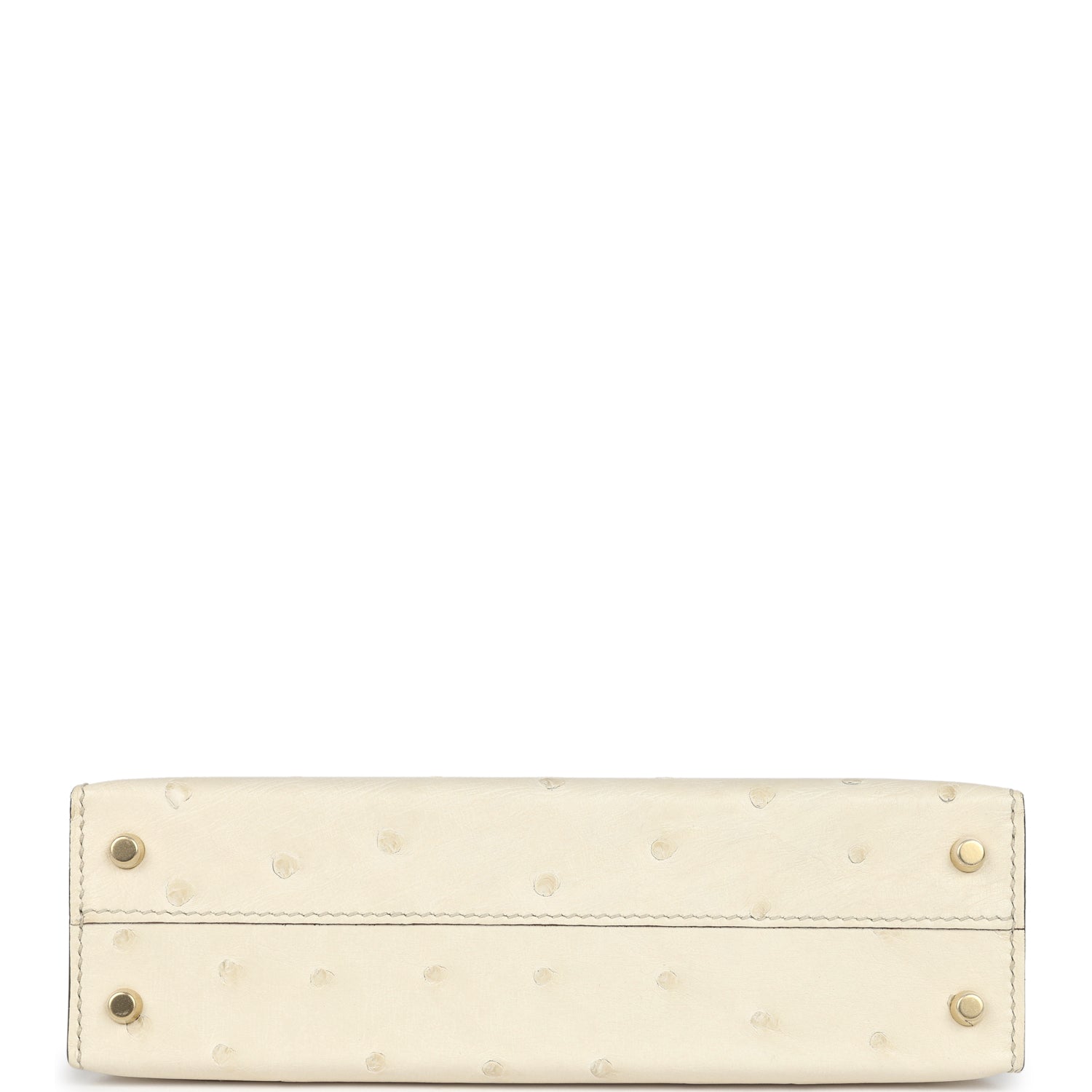 Kelly Sellier 20 Beton and Gris Tourterelle Ostrich Bag