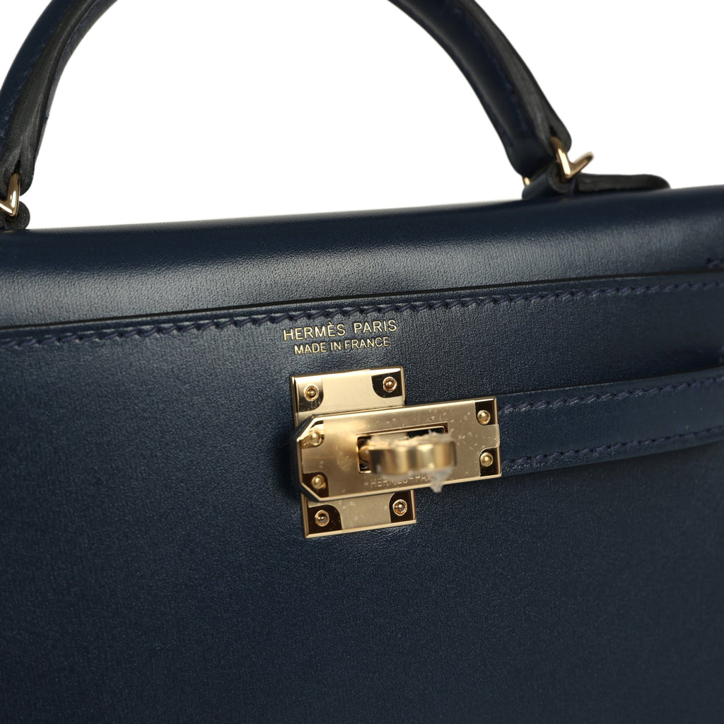 Kelly Sellier 20 Bleu Abysse Box Bag