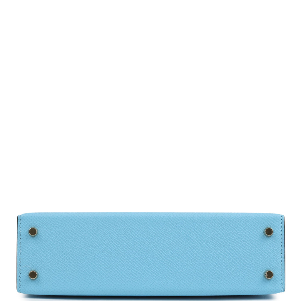Kelly Sellier 20 Bleu Celeste and Biscuit Epsom Bag