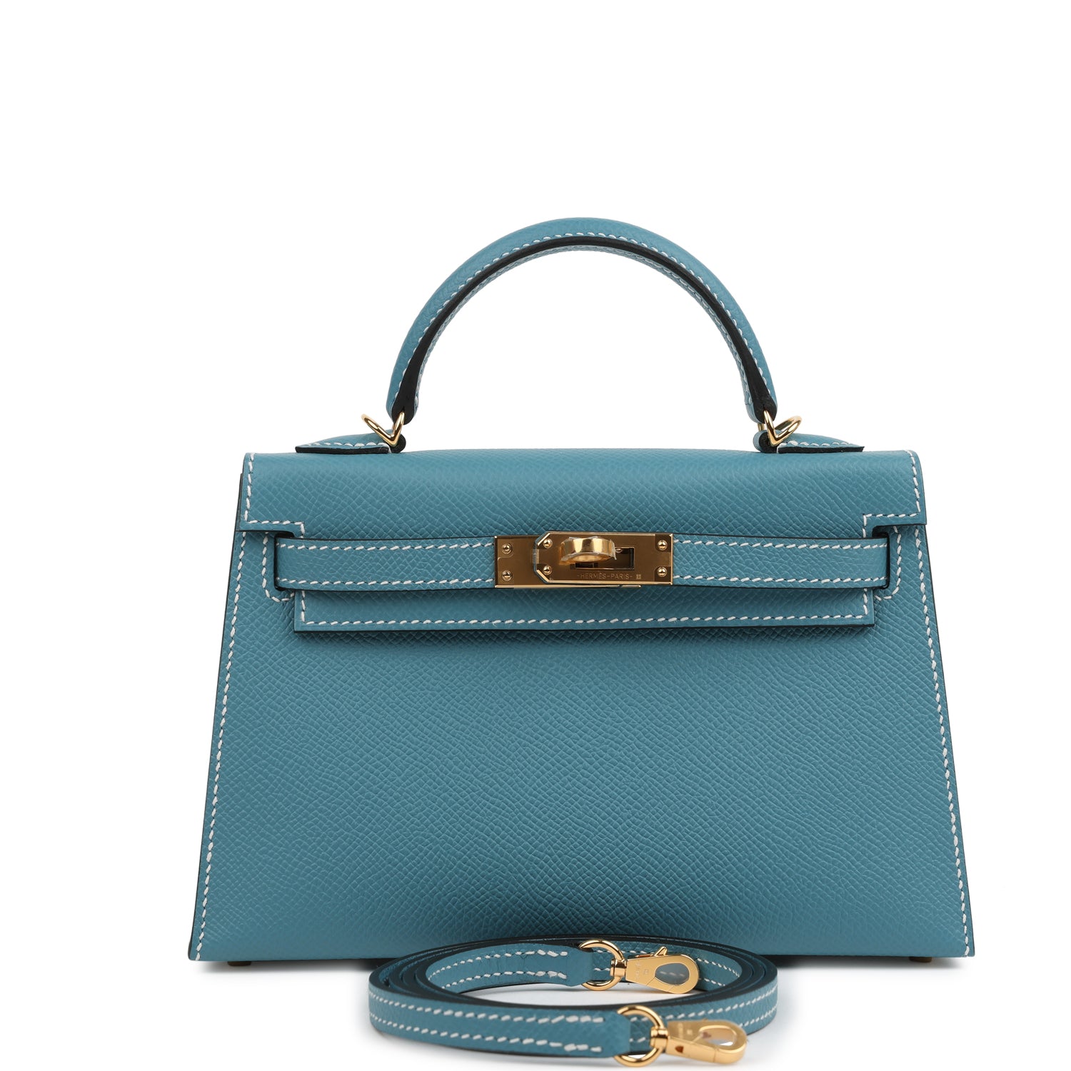 Kelly Sellier 20 Blue Jean Epsom Bag