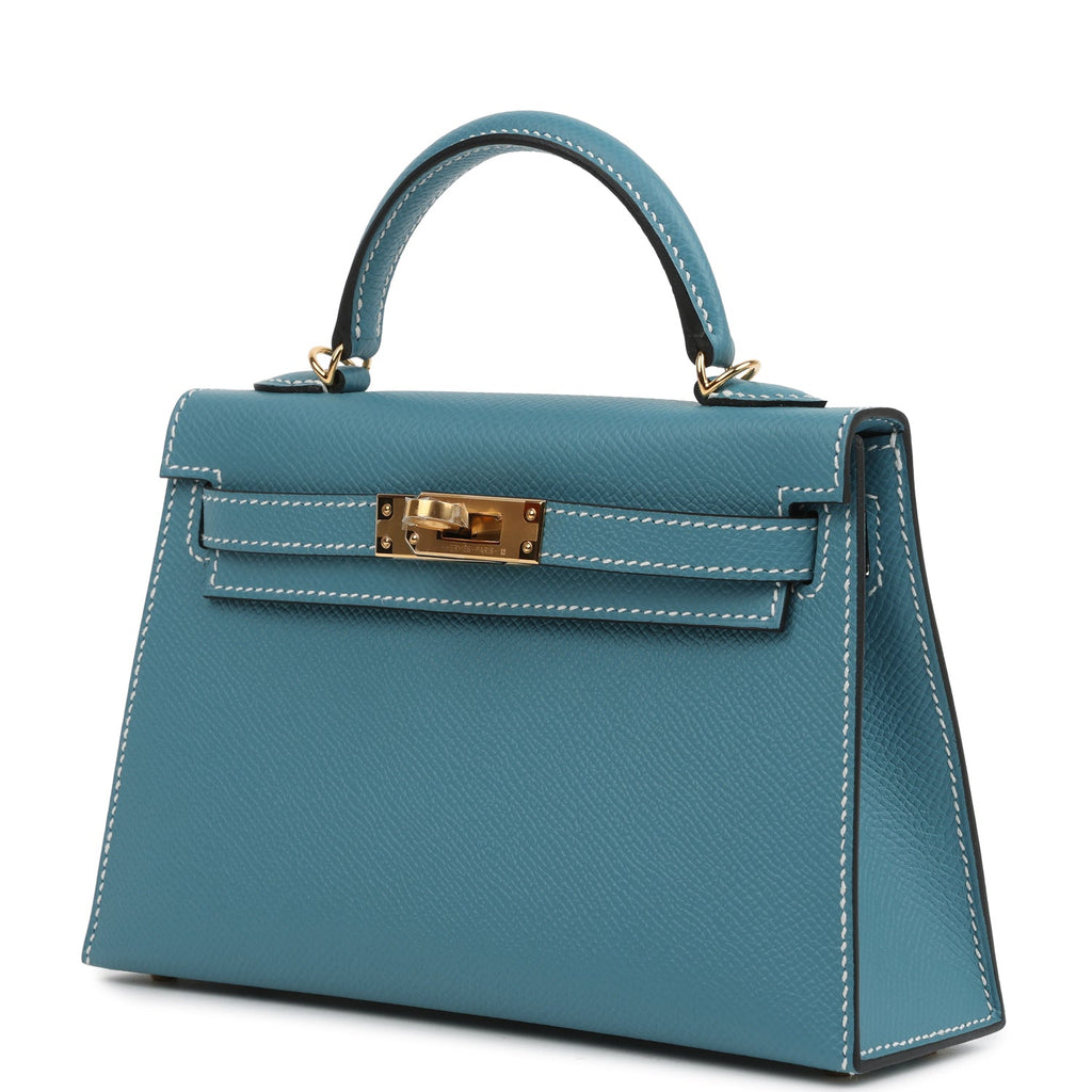 Kelly Sellier 20 Blue Jean Epsom Bag