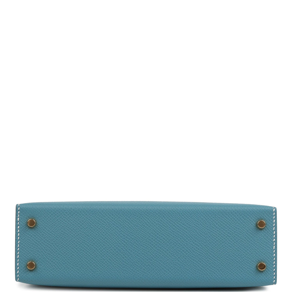 Kelly Sellier 20 Blue Jean Epsom Bag