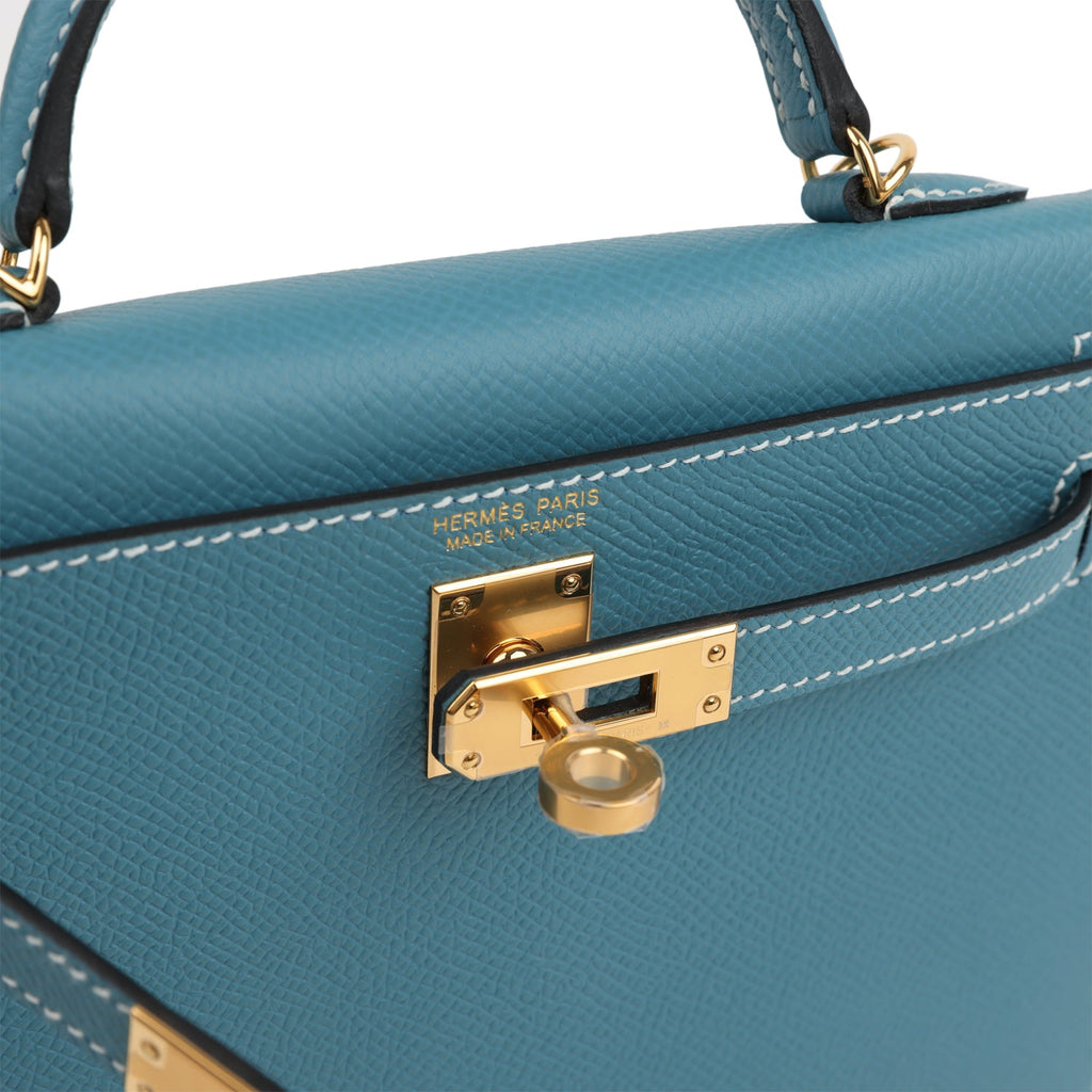 Kelly Sellier 20 Blue Jean Epsom Bag