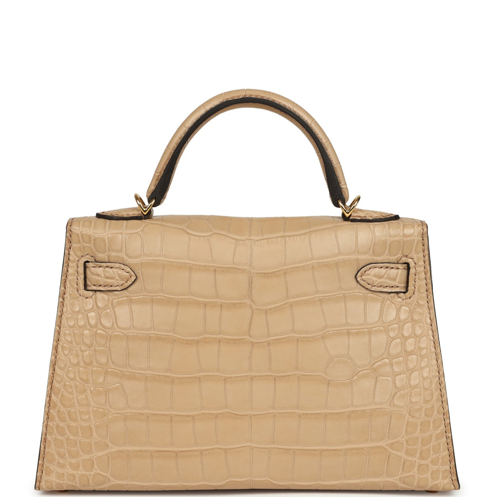 Kelly Sellier 20 Chai Matte Alligator Bag