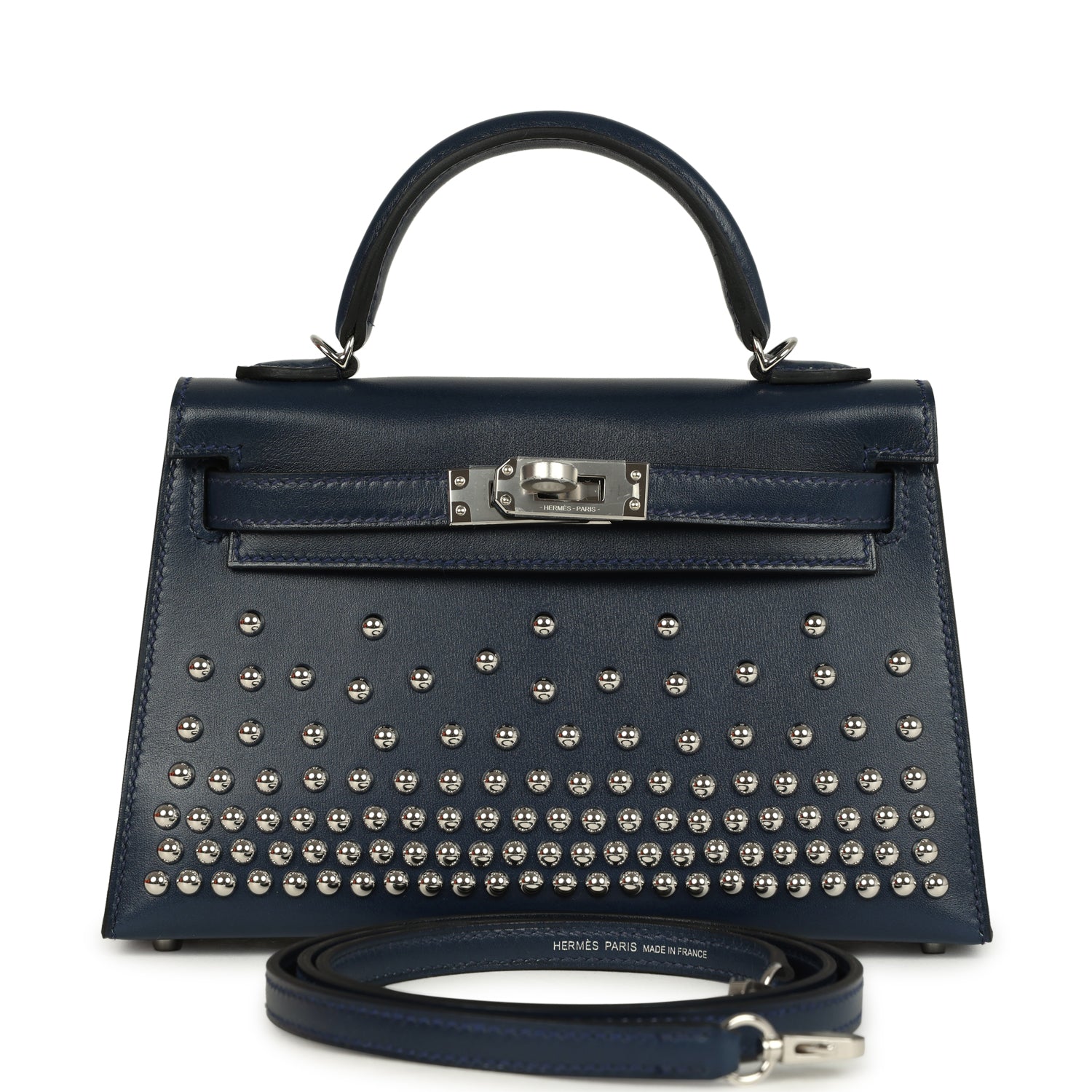 Kelly Sellier 20 Clouté Bleu Abyss Box Bag