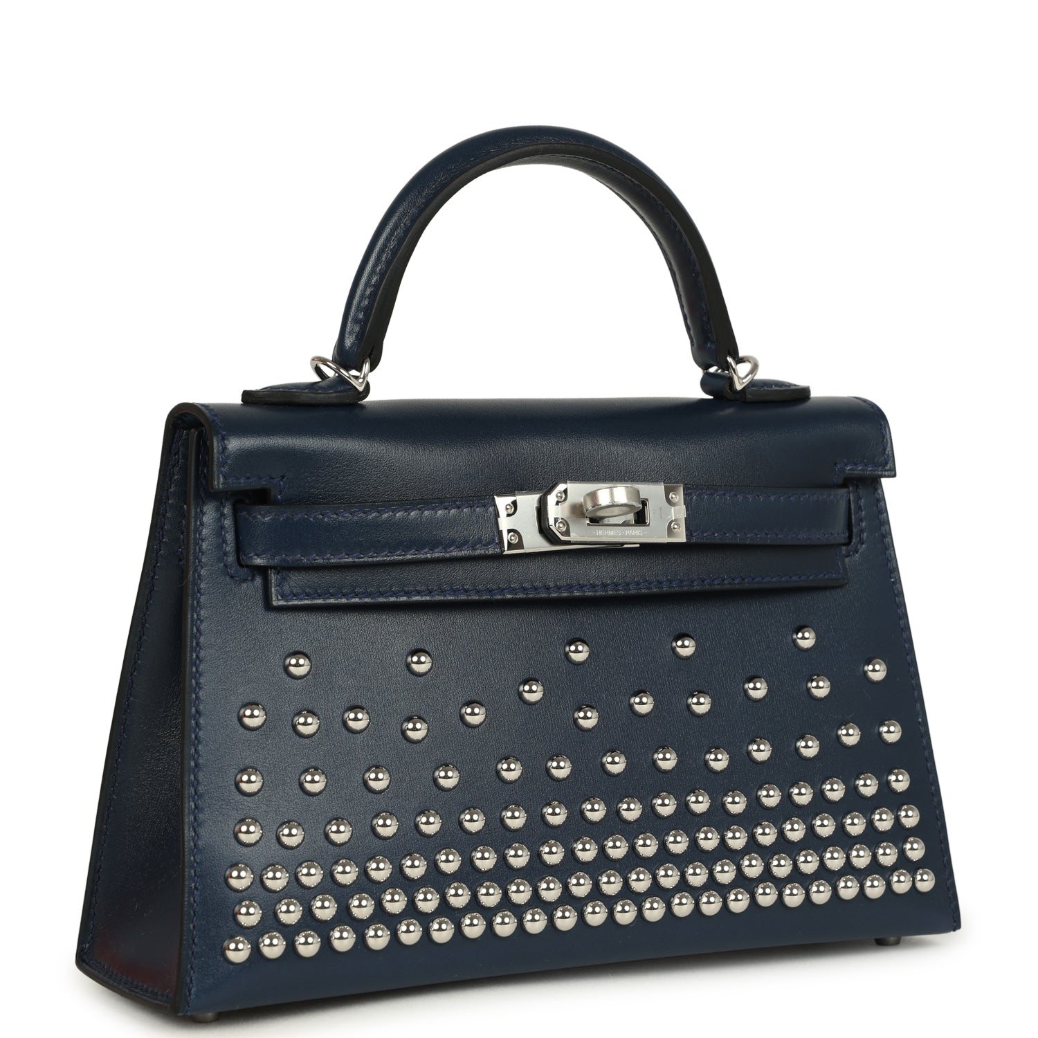 Kelly Sellier 20 Clouté Bleu Abyss Box Bag