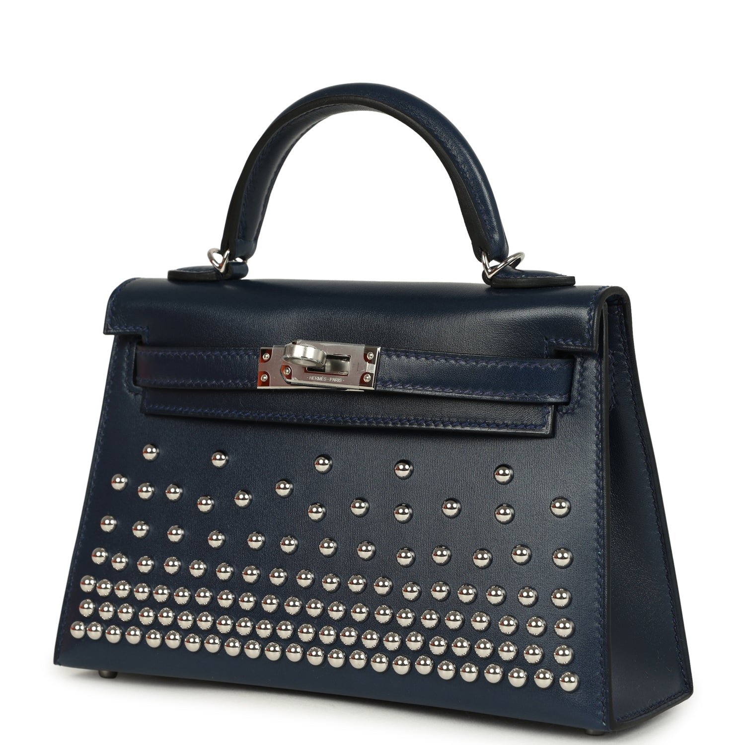 Kelly Sellier 20 Clouté Bleu Abyss Box Bag