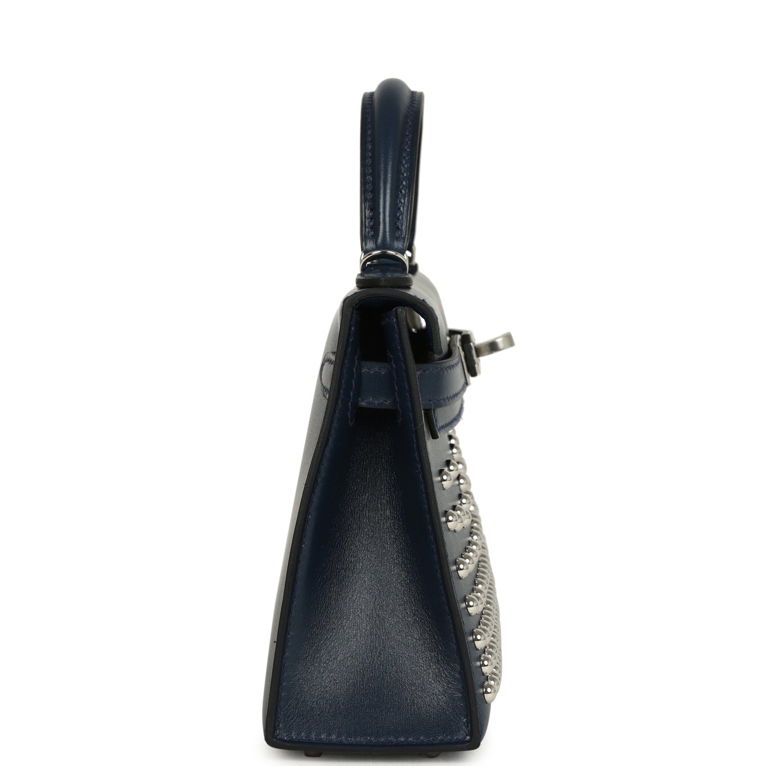 Kelly Sellier 20 Clouté Bleu Abyss Box Bag