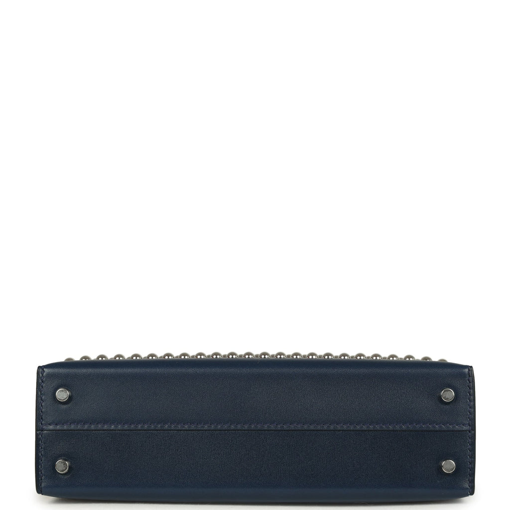 Kelly Sellier 20 Clouté Bleu Abyss Box Bag