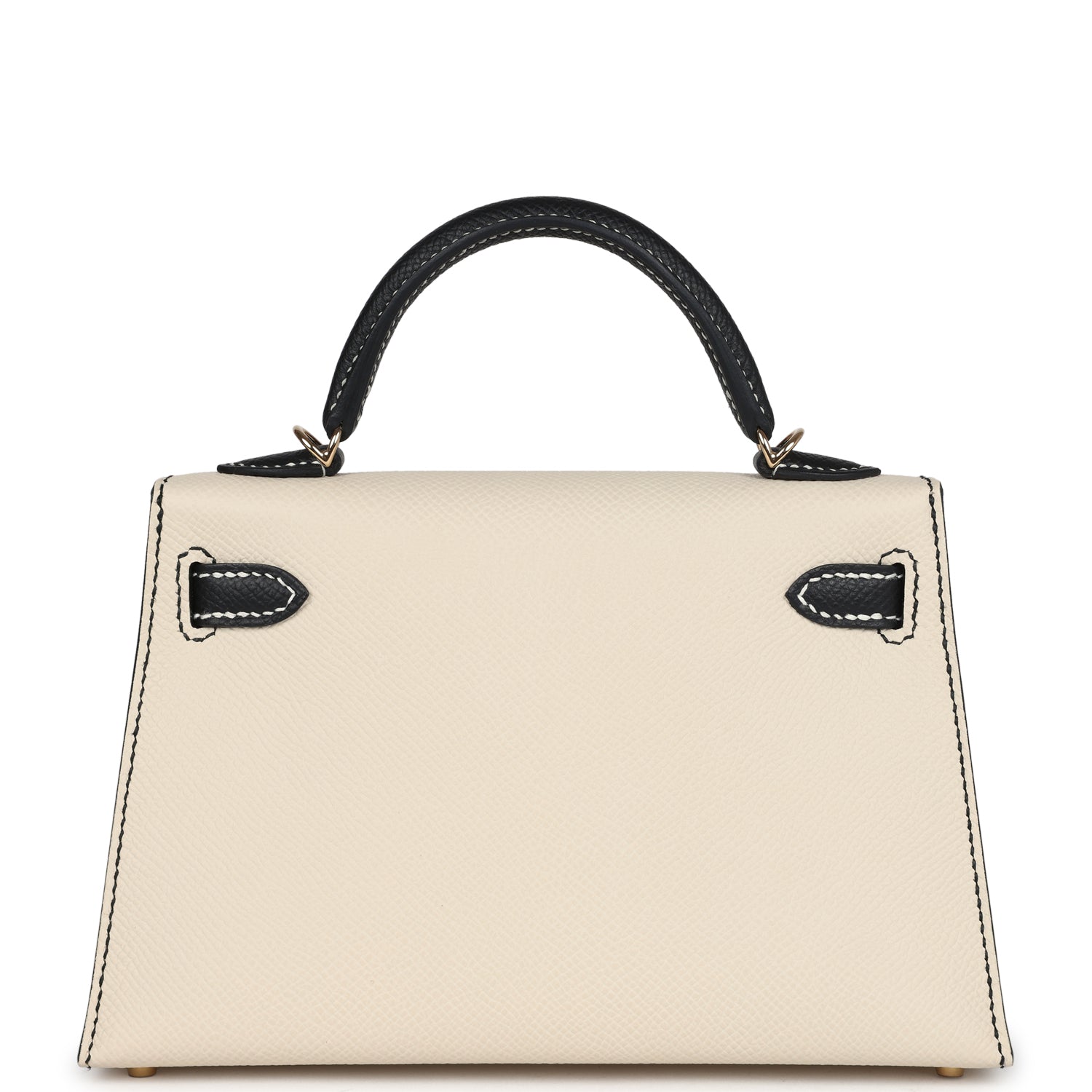 Kelly Sellier 20 Craie and Black Epsom Bag