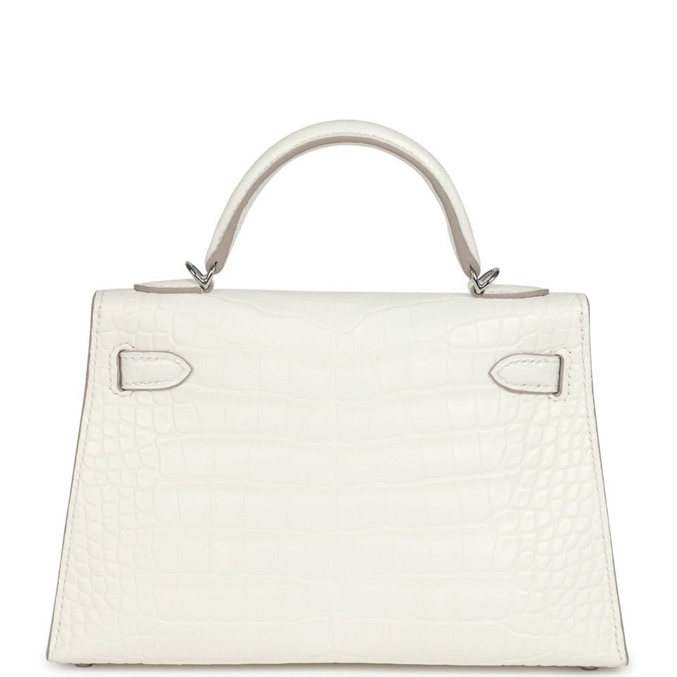 Kelly Sellier 20 Creme Chantilly Matte Alligator Bag