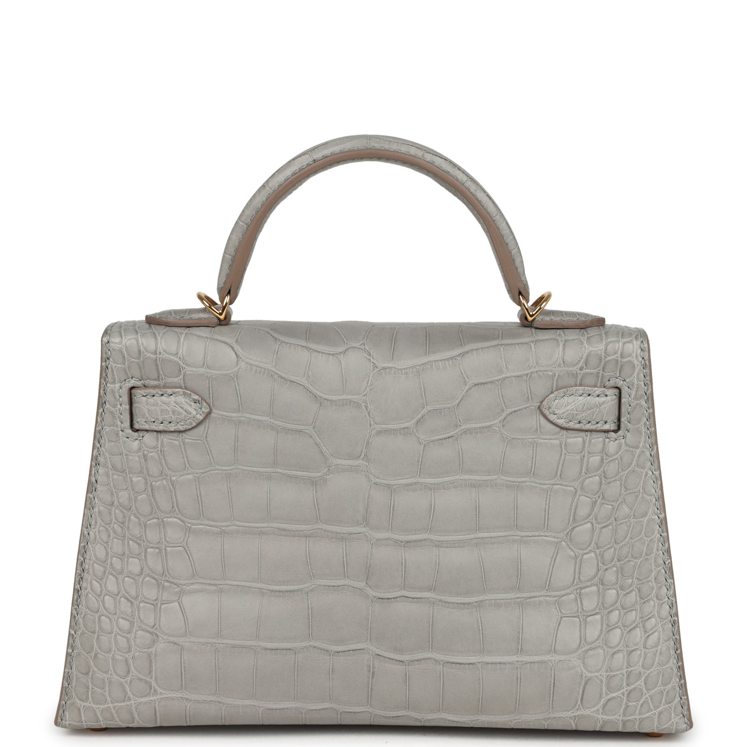 Kelly Sellier 20 Gris Perle Verso Matte Alligator Bag