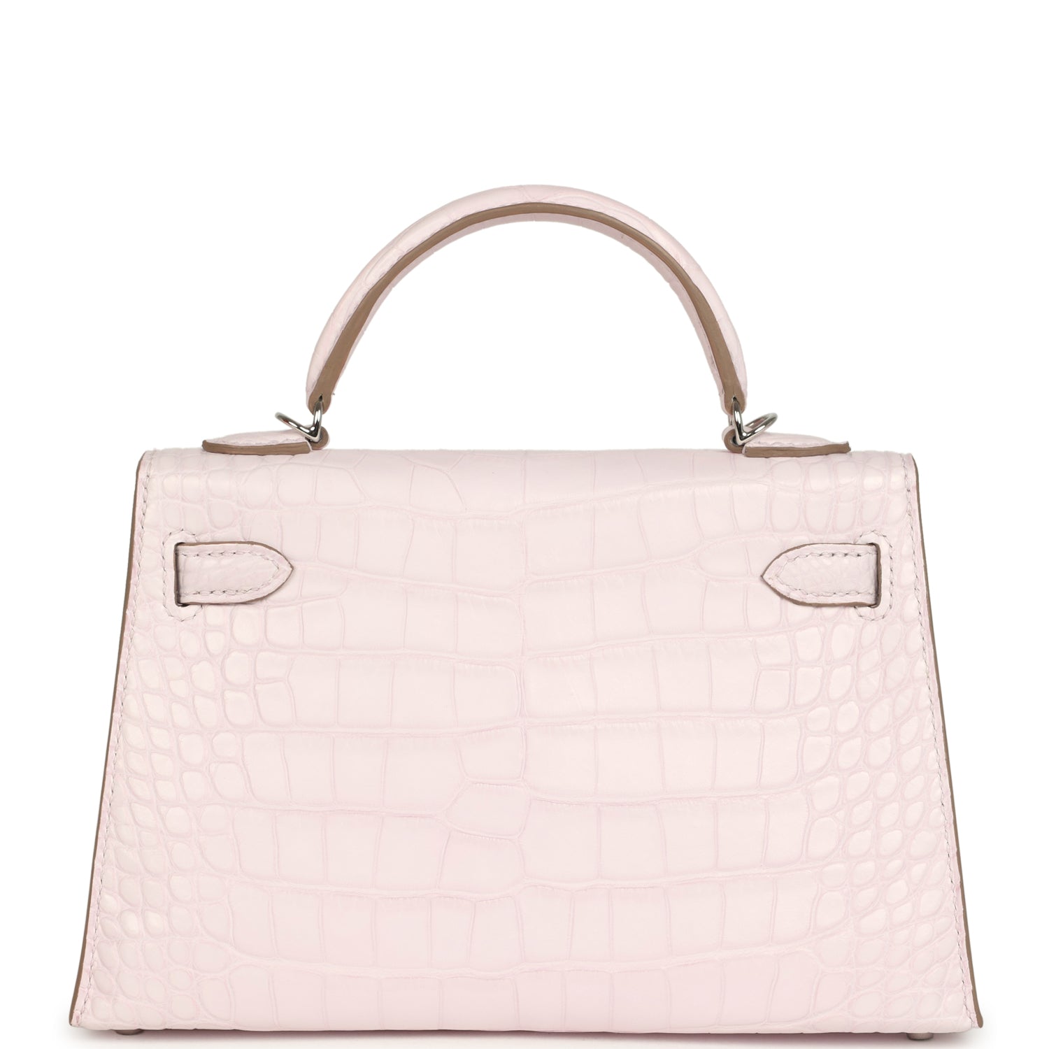Kelly Sellier 20 Mauve Pale Boreal Satin Alligator Bag