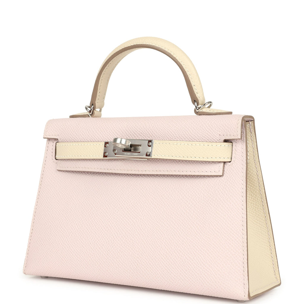 Kelly Sellier 20 Mauve Pale and Craie Epsom Bag