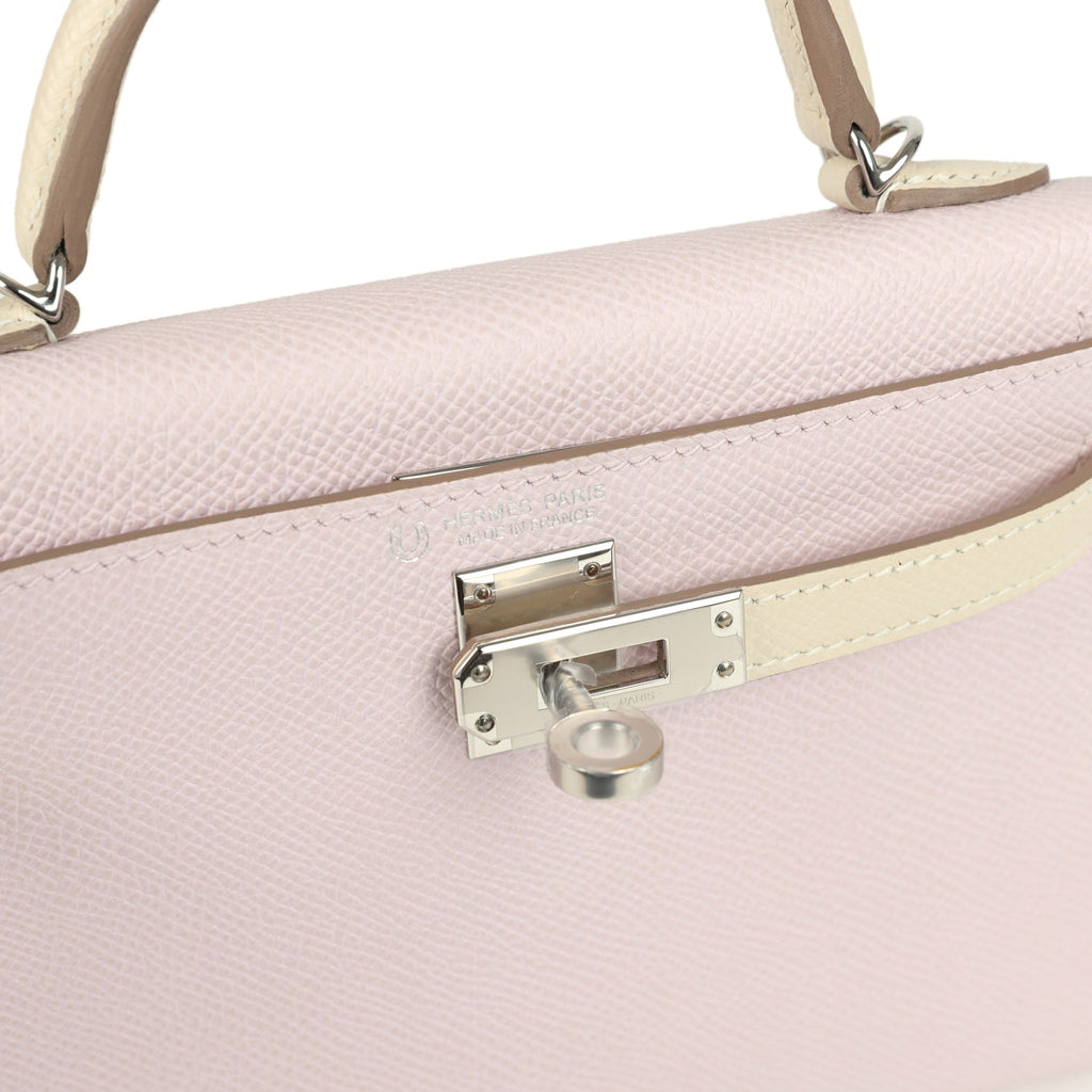 Kelly Sellier 20 Mauve Pale and Craie Epsom Bag