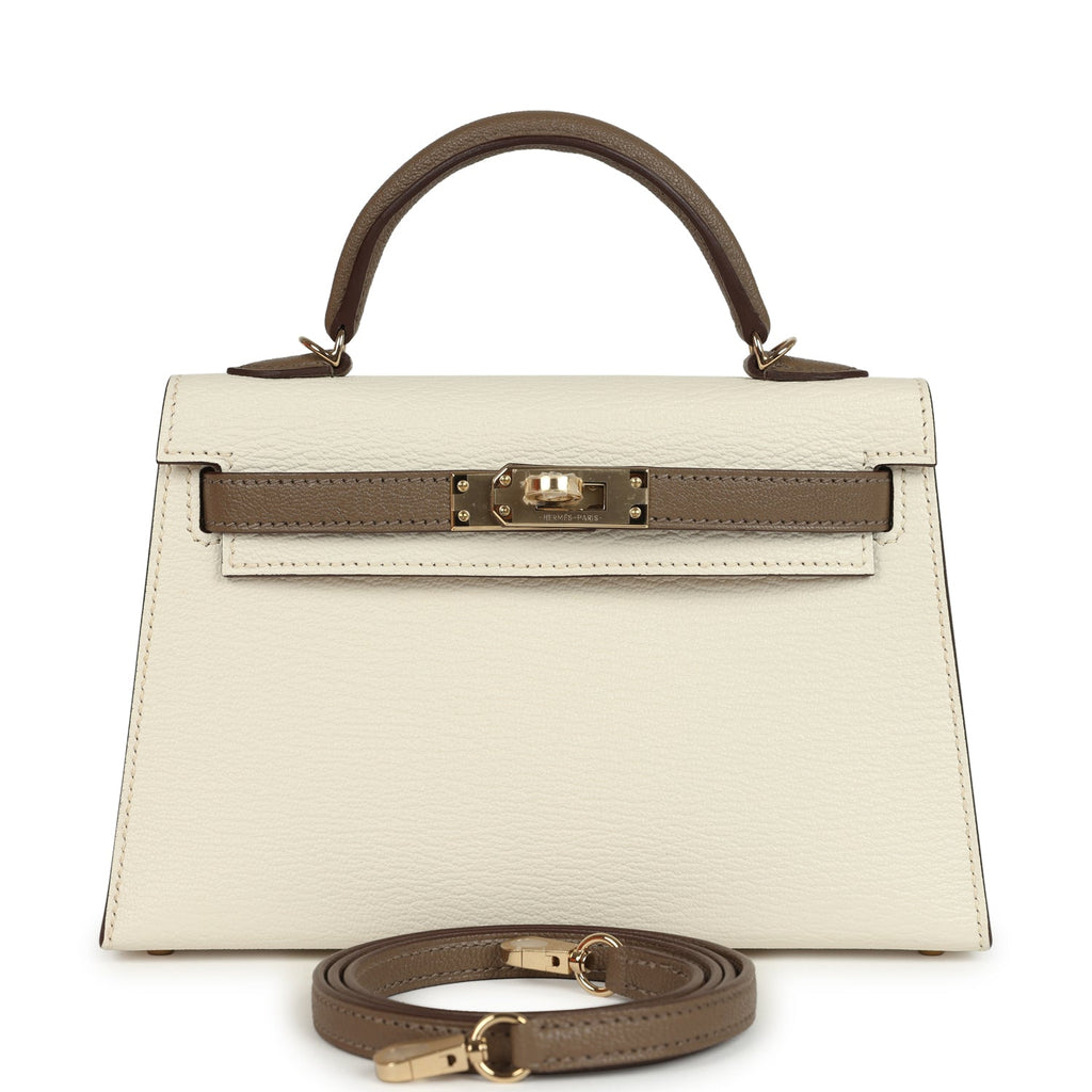 Kelly Sellier 20 Nata and Etoupe Chevre Mysore Bag