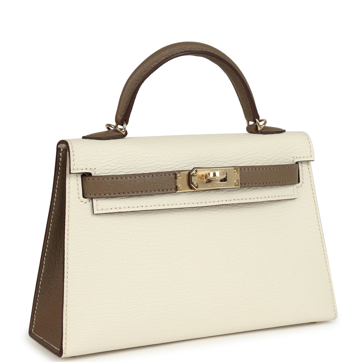 Kelly Sellier 20 Nata and Etoupe Chevre Mysore Bag