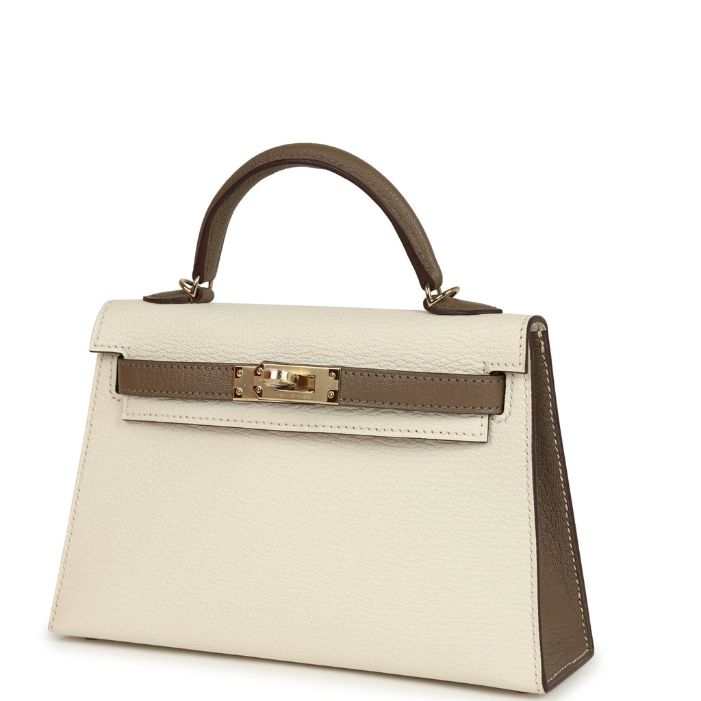 Kelly Sellier 20 Nata and Etoupe Chevre Mysore Bag